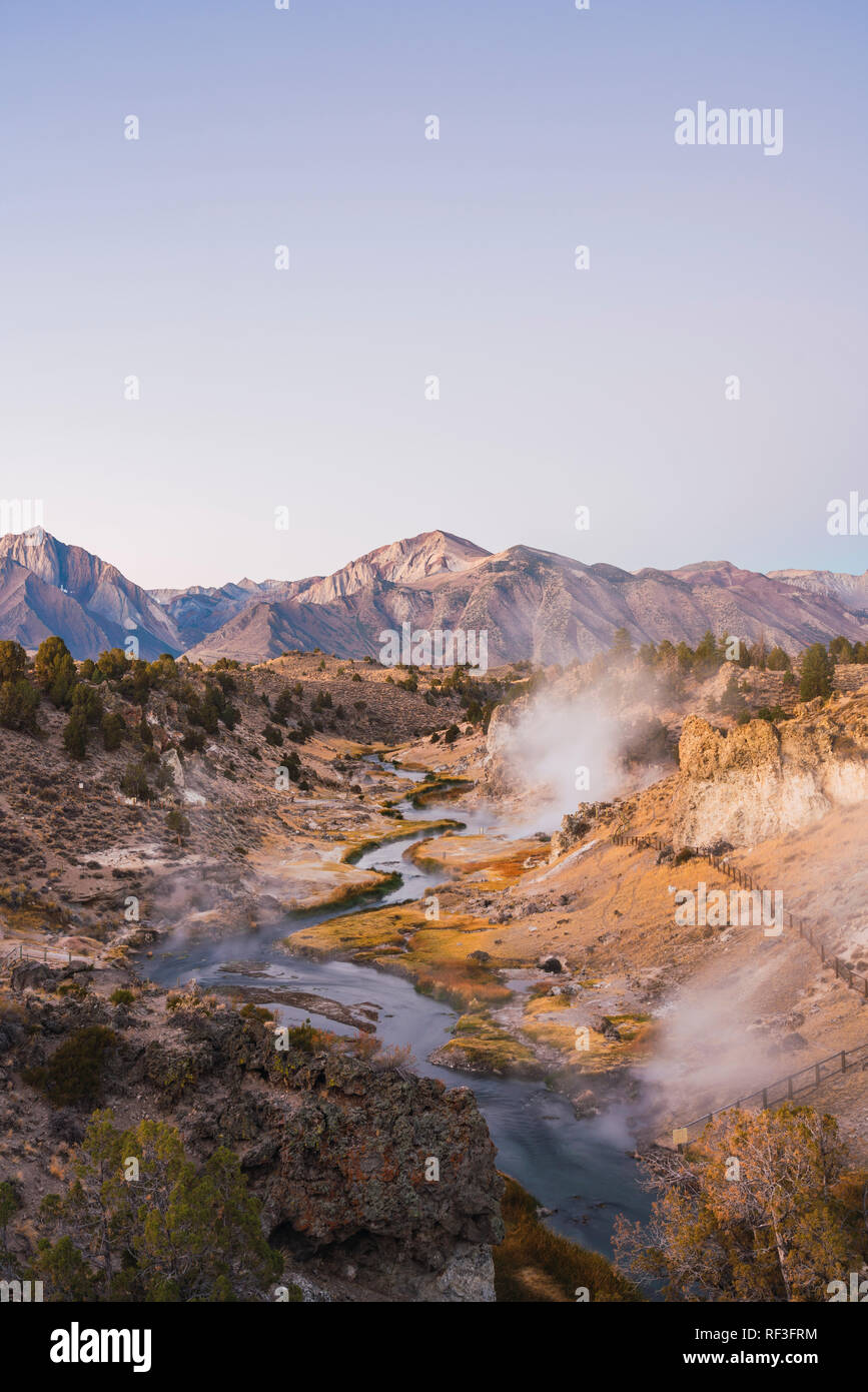 USA, Kalifornien, Hot Creek in Mammoth Lakes Stockfoto