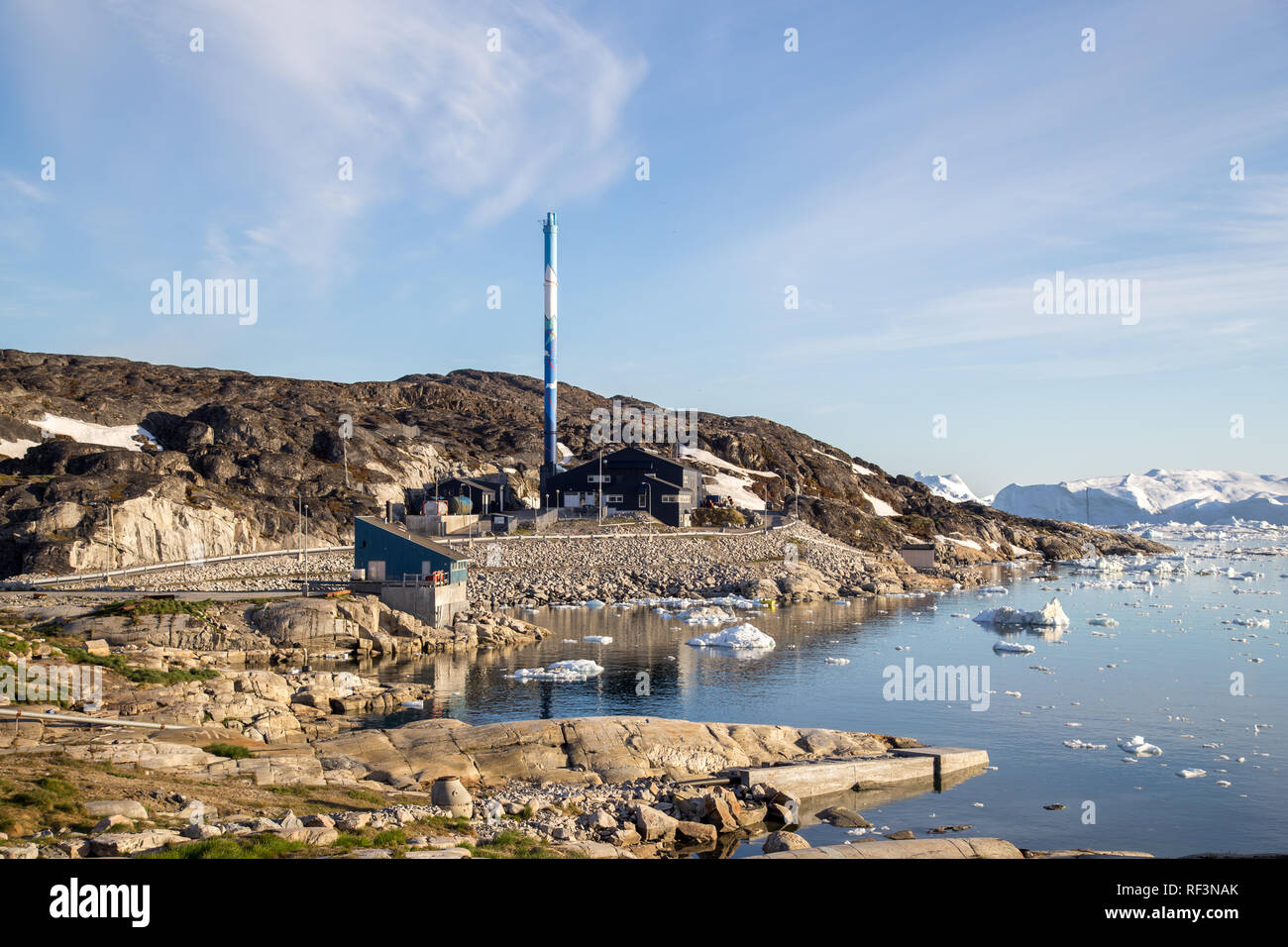 Power Station in Ilulissat, Grönland Stockfoto