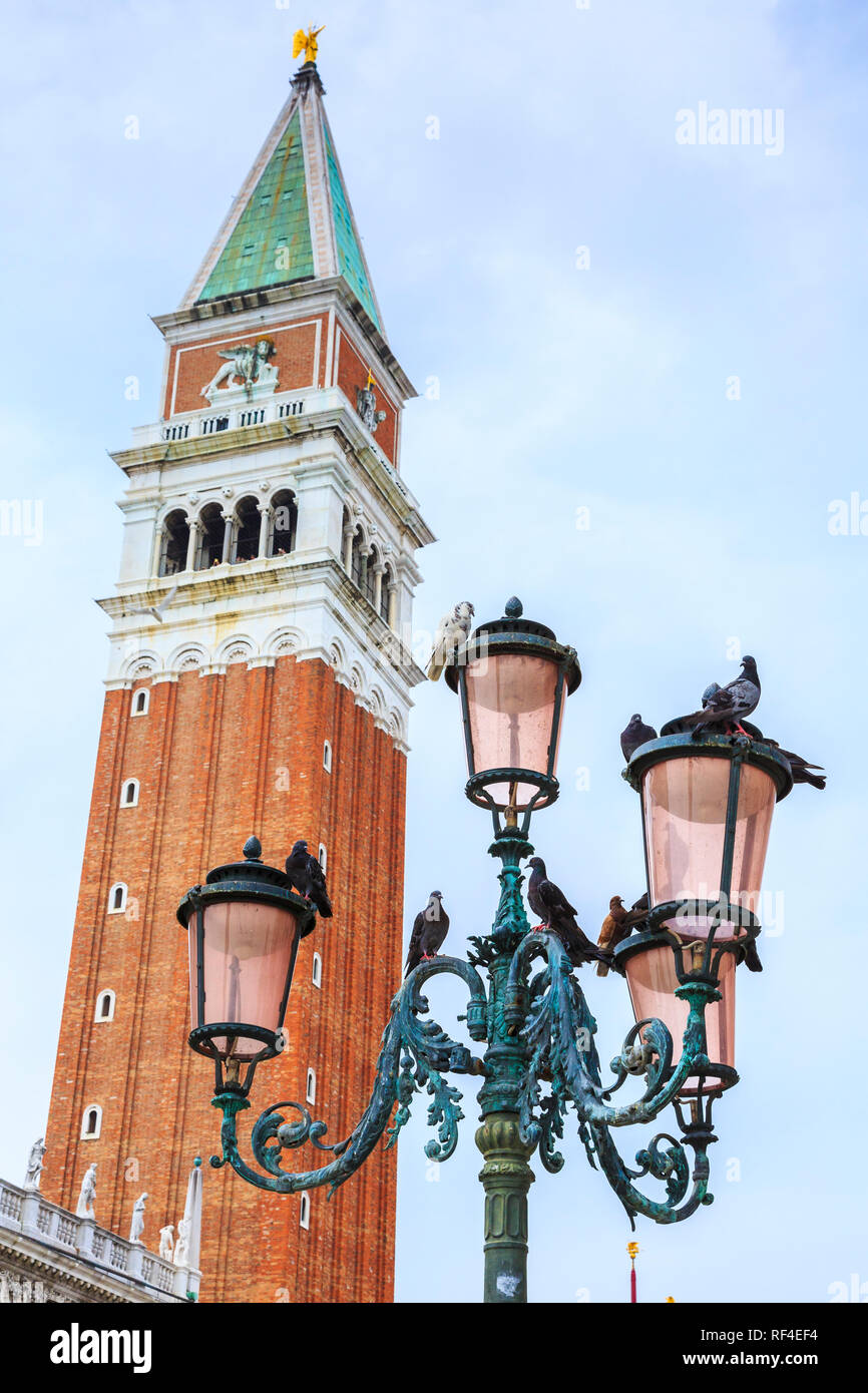 St Mark's Campanile. St Mark's Basilika. Piazza San Marco. Venedig, Italien. Europa. Stockfoto