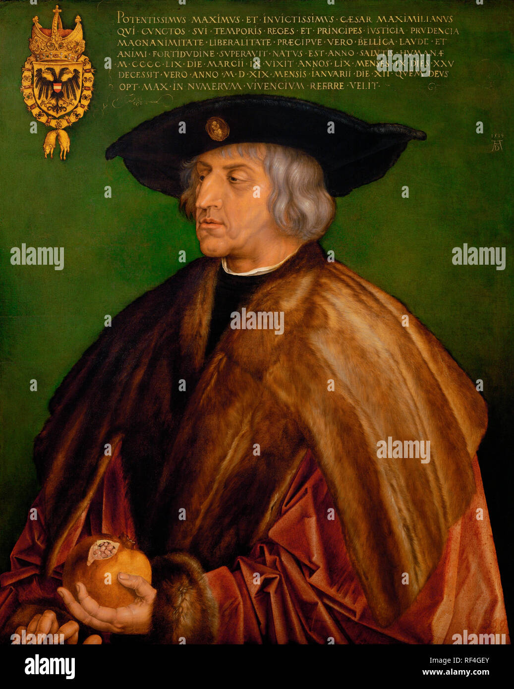 Portrait von Maximilian I., Kaiser des Heiligen Römischen Reiches - Albrecht Dürer Stockfoto