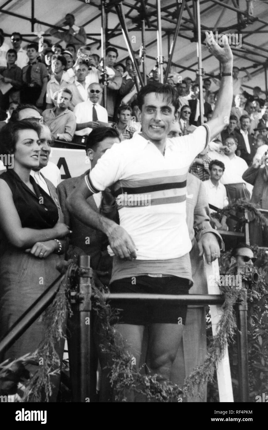 Fausto Coppi und Giulia occhini, 1953 Stockfoto
