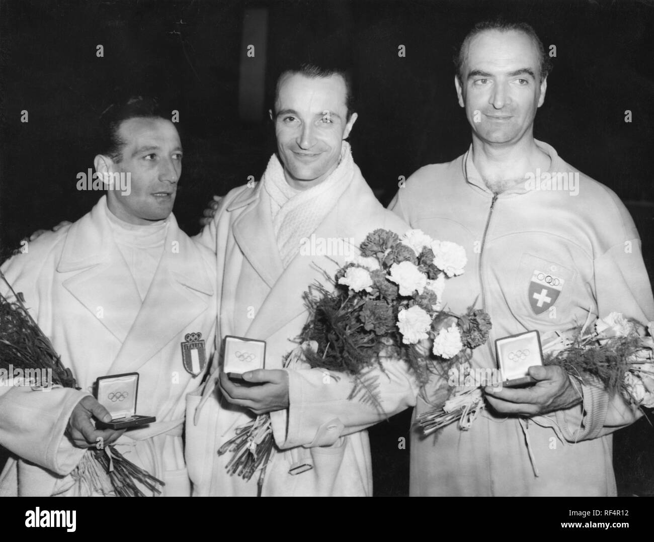 Edoardo mangiarotti, Helsinki olympische Spiele, 1952 Stockfoto