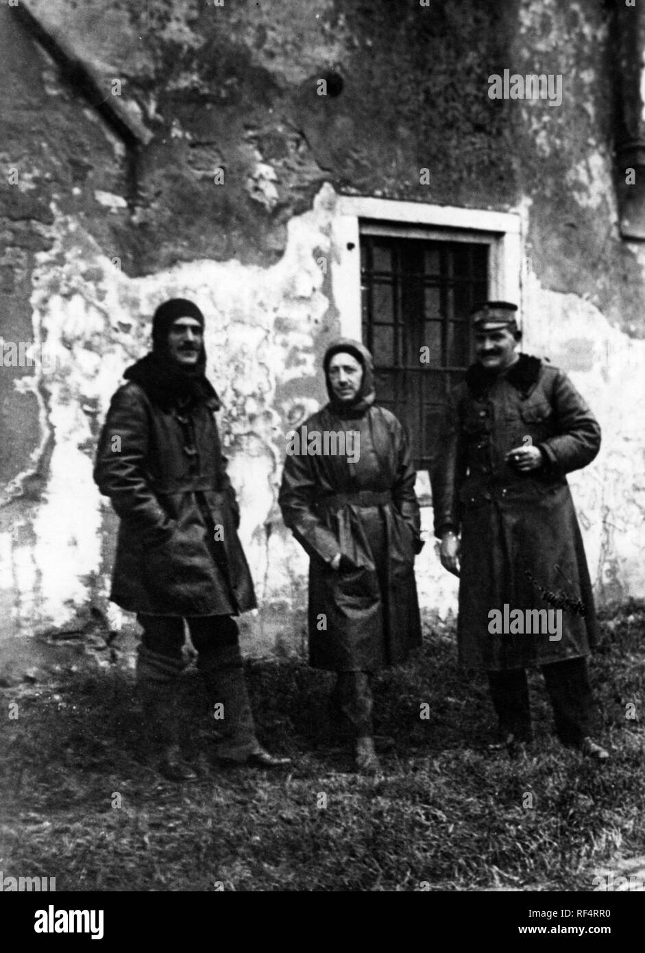 Luigi Rizzo, Gabriele d'Annunzio, costanzo Ciano, beffa di Buccari, 1918 Stockfoto