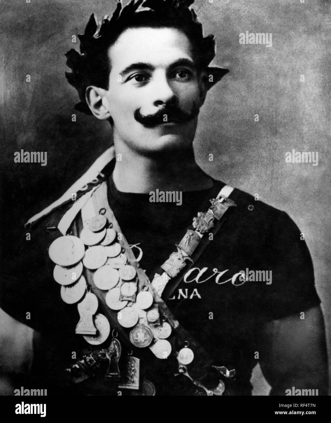 Olympiasieger Alberto Braglia, 1912 Stockfoto