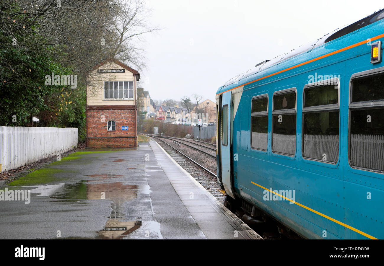 Herzen von Wales, Linie, die zwischen Swansea und Shrewsbury stoppt in Llandrindod Wells, Powys Mid Wales UK KATHY DEWITT Stockfoto