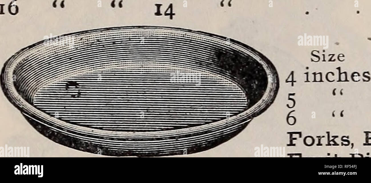 . Samen, Knollen und Pflanzen. Baumschulen Massachusetts Boston Kataloge; Pflanzen, Zierpflanzen, Gemüse Samen Kataloge Kataloge; Gräser, Blumen Samen Samen Kataloge Kataloge; landwirtschaftliche Arbeitsgeräte Kataloge. Doz. Hund. $ 3-25 4 - 25 5 - 25 6,50 8,00 15 Cent. Zoll 6 8 10 10 12 14 Umlauf. .07 .10 • 15 .20 .40 Glühbirne oder Saatschalen. Platz. Doz. Zoll. ^ 0,72 6 x 6 .96 8 x 8 1,56 10 X 10 2,16 12 X 12. .20 • 25 .40 Zoll. 3% x 6. Ich habe 5 X 7. Flower Pot Walzgerüsten, für schwere Pflanzen gehen Glühlampe Töpfe. Pro Doz. .78. .96 Wheeling Doz. S 2,25 2,50 3.CO 4,00 pro Hund. J 56,00 7,00 Gerichte, Faser. Witz gemacht Stockfoto