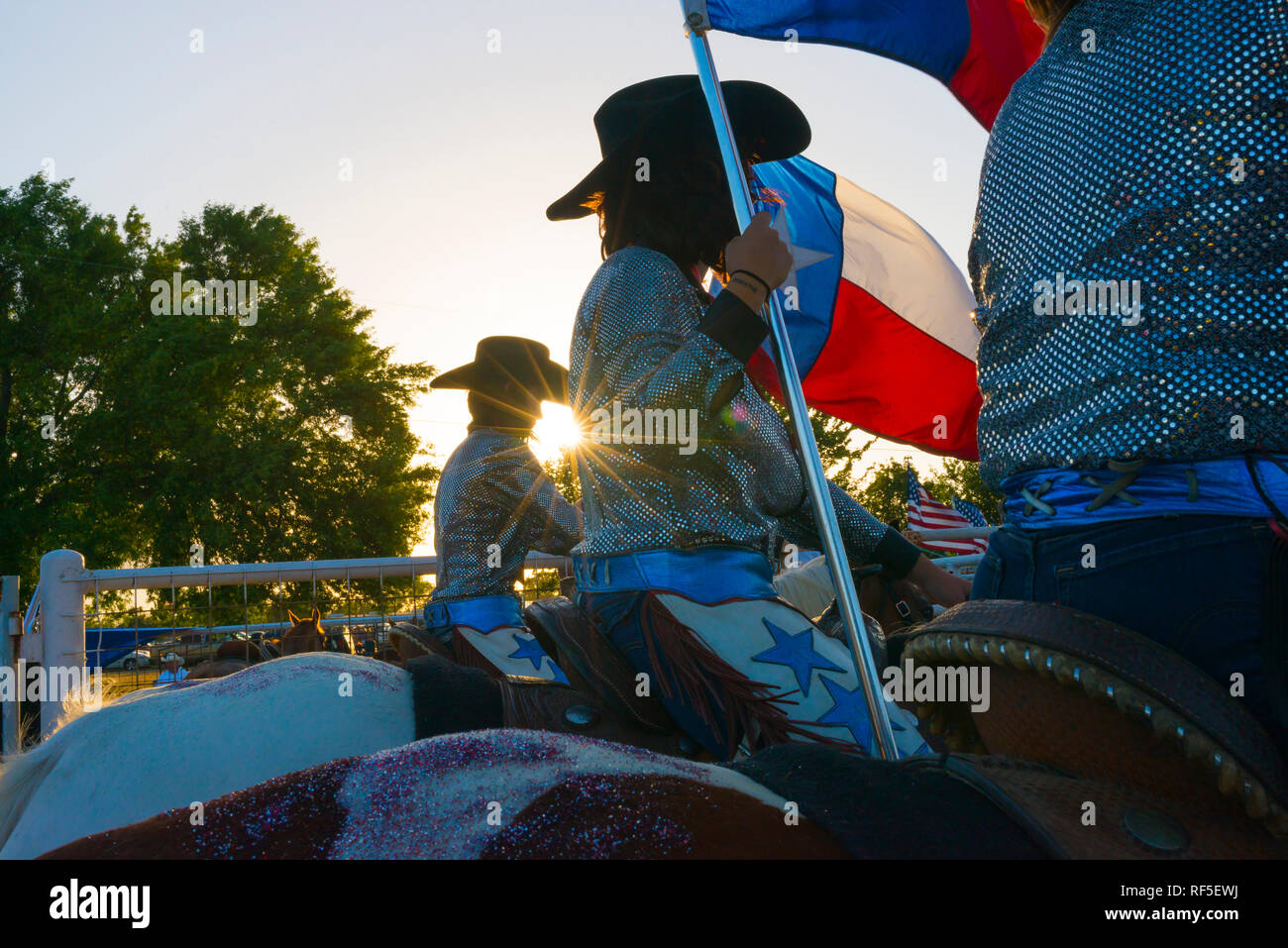 Cowgirls rodeo Darsteller Texas USA Stockfoto