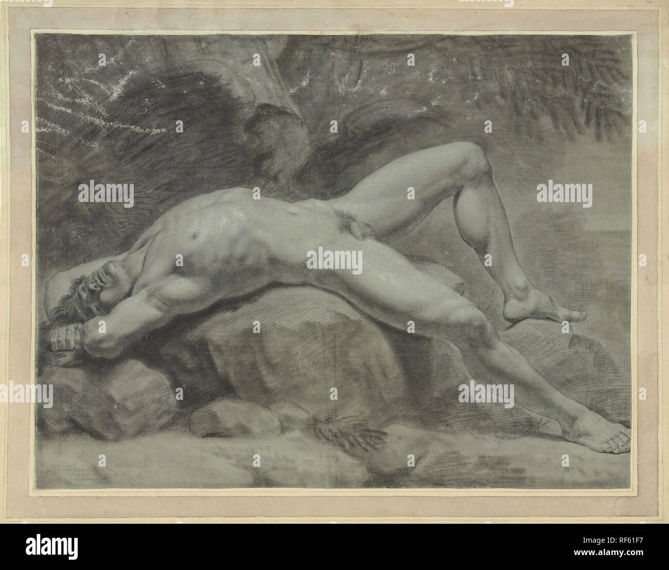 Studie für die Prometheus. Verfasser der Stellungnahme: Jean Grandjean. Dating: 1781. Maße: H 407 mm x B 533 mm. Museum: Rijksmuseum, Amsterdam. Stockfoto