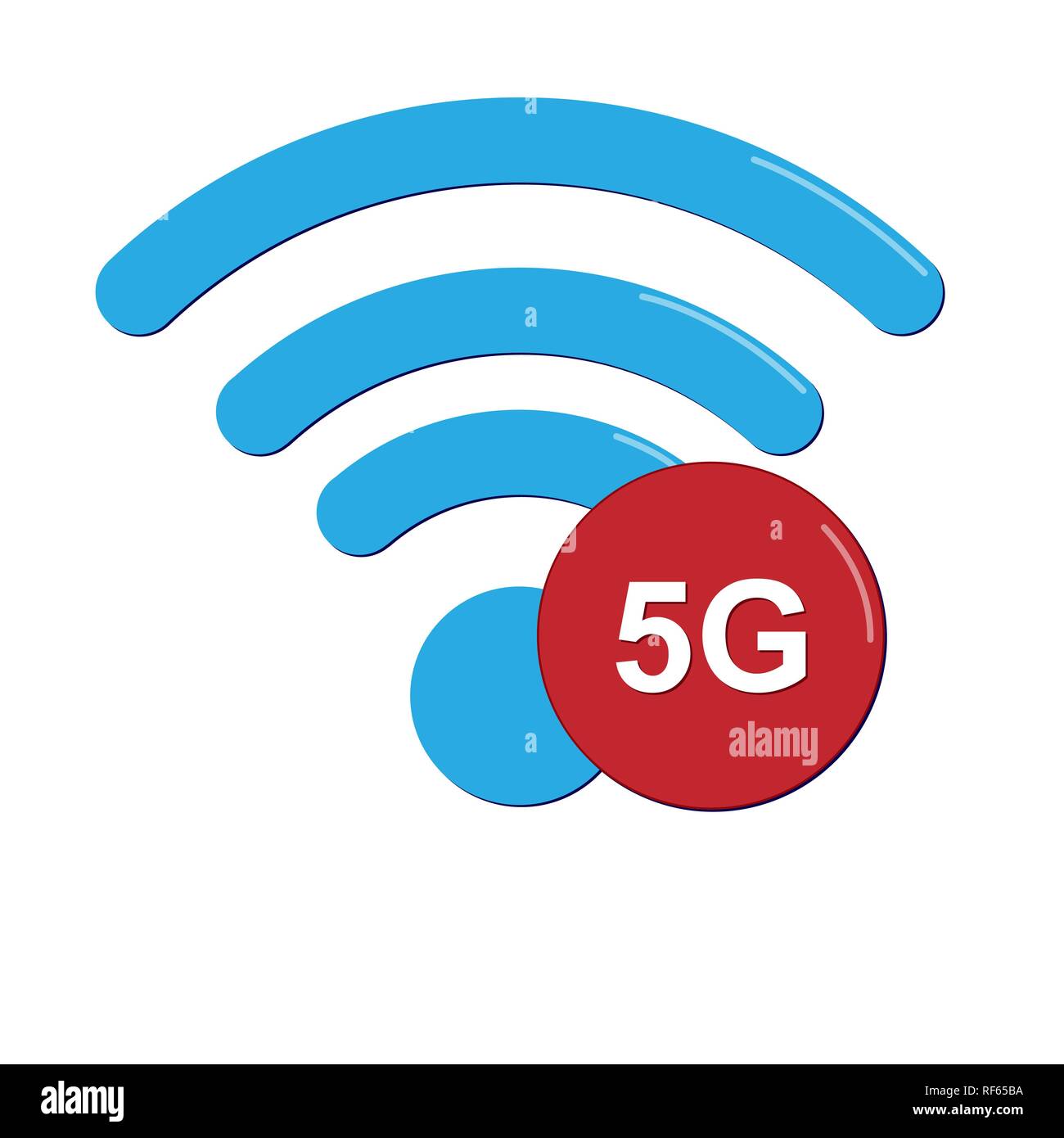5G high speed mobile Kommunikation, Datenübertragung Stock Vektor