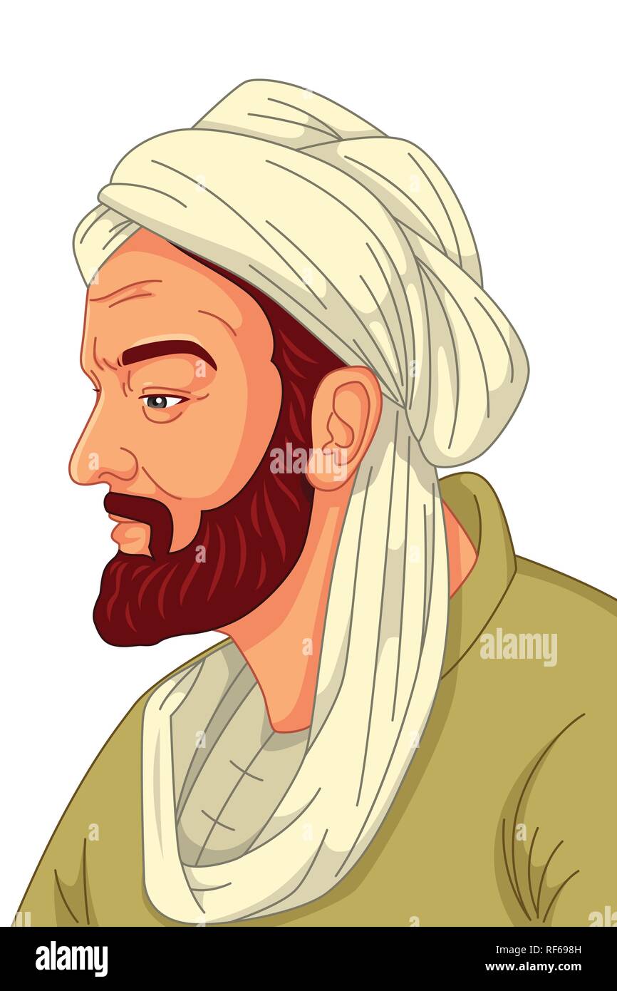 Ein Vektor Illustration von Avicenna muslimischen Arzt Stock Vektor