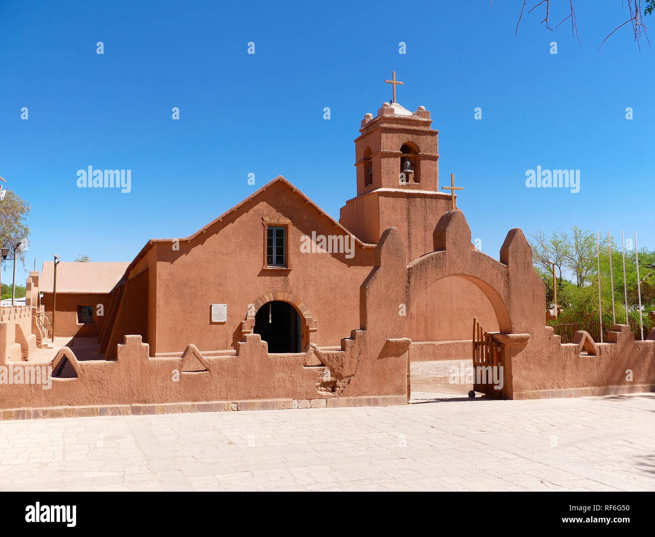 Kirche von San Pedro de Atacama im Norden von Chile Stockfoto