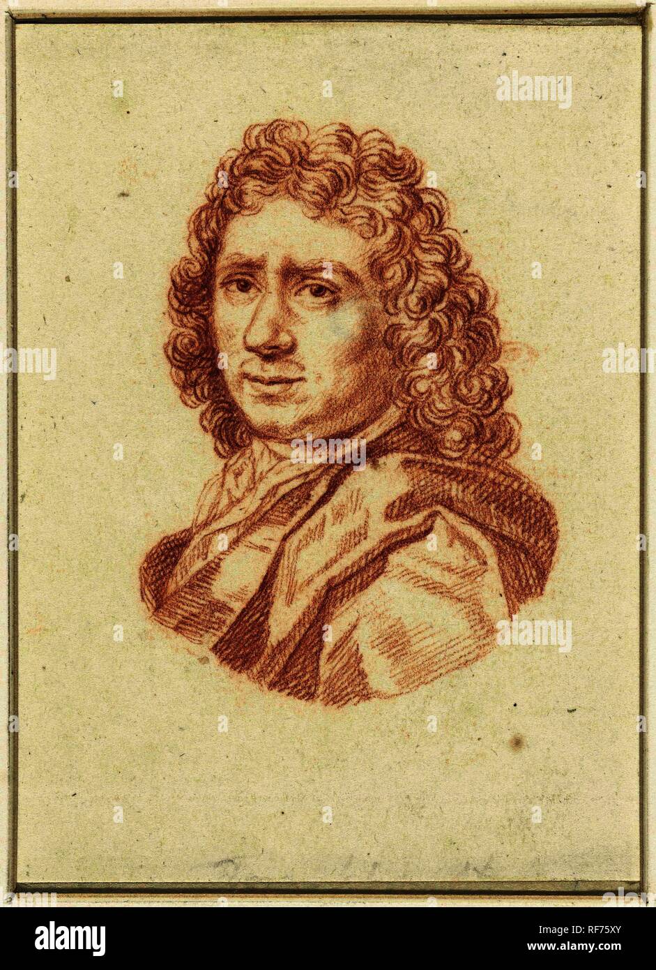 Bildnis eines unbekannten Künstlers. Verfasser der Stellungnahme: Jakob Houbraken. Datierung: 1708 - 1780. Maße: H 104 mm x B 117 mm. Museum: Rijksmuseum, Amsterdam. Stockfoto