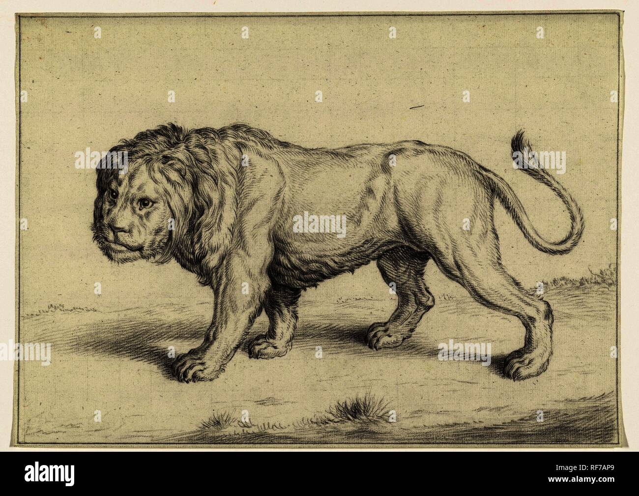 Mit Lion, auf der linken Seite. Verfasser der Stellungnahme: Jean Bernard. Datierung: 1775 - 1833. Maße: H 260 mm x B 361 mm. Museum: Rijksmuseum, Amsterdam. Stockfoto