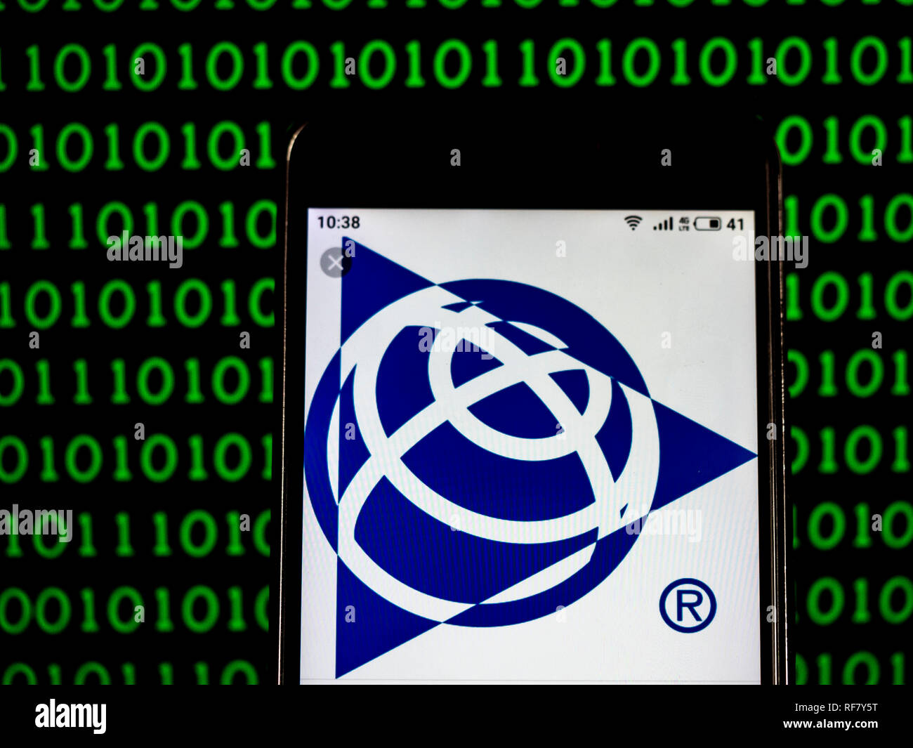 Trimble Software developer Logo auf dem Smartphone angezeigt Stockfoto
