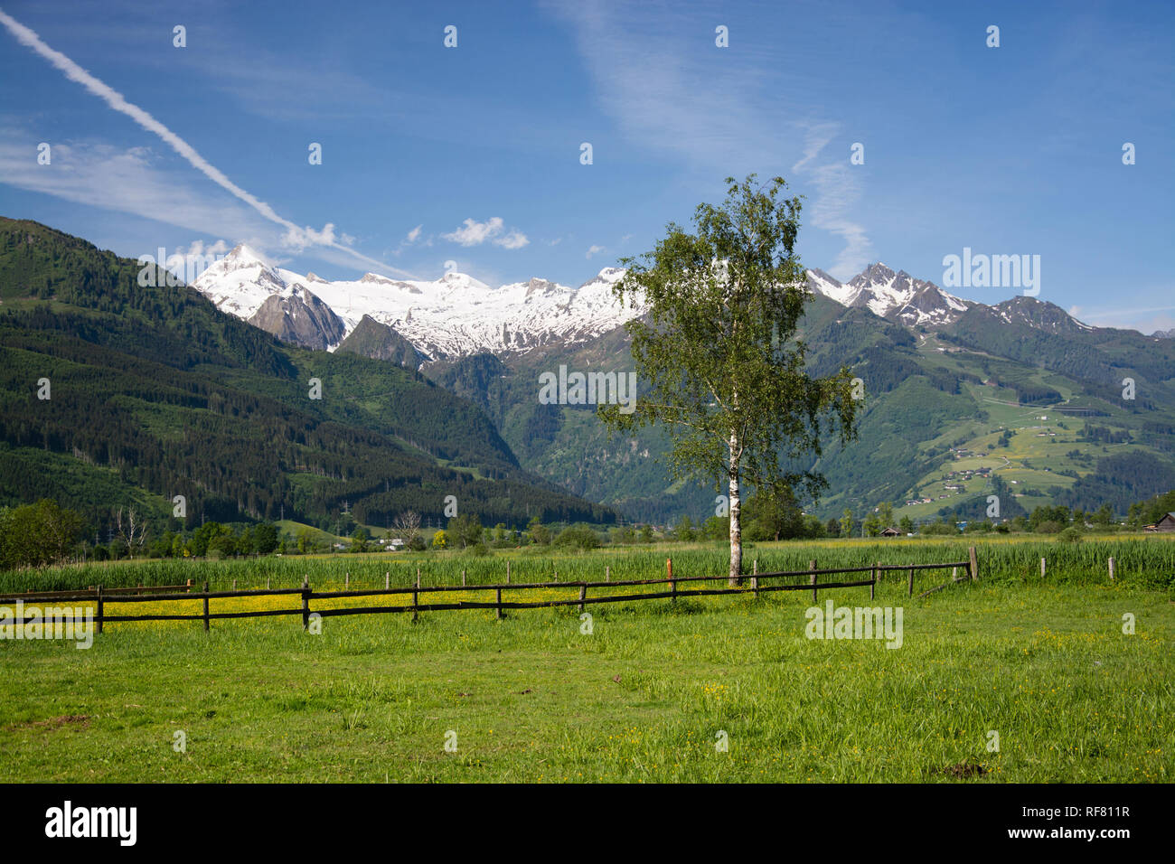 Zell am See ist eine Gemeinde im österreichischen Salzburg, Zell am See ist eine Stadtgemeinde im österreichischen Land Salzburg. Stockfoto