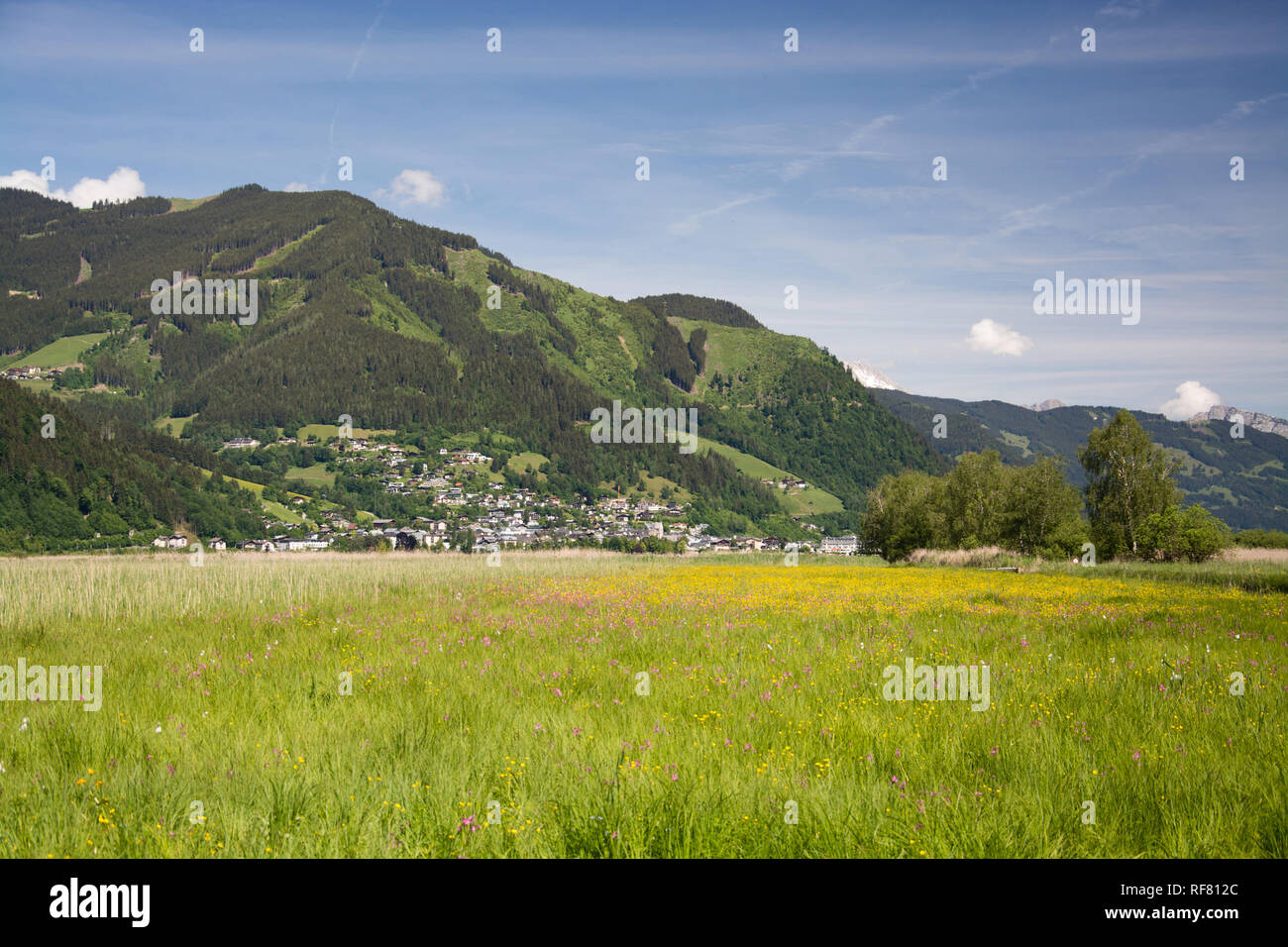 Zell am See ist eine Gemeinde im österreichischen Salzburg, Zell am See ist eine Stadtgemeinde im österreichischen Land Salzburg. Stockfoto