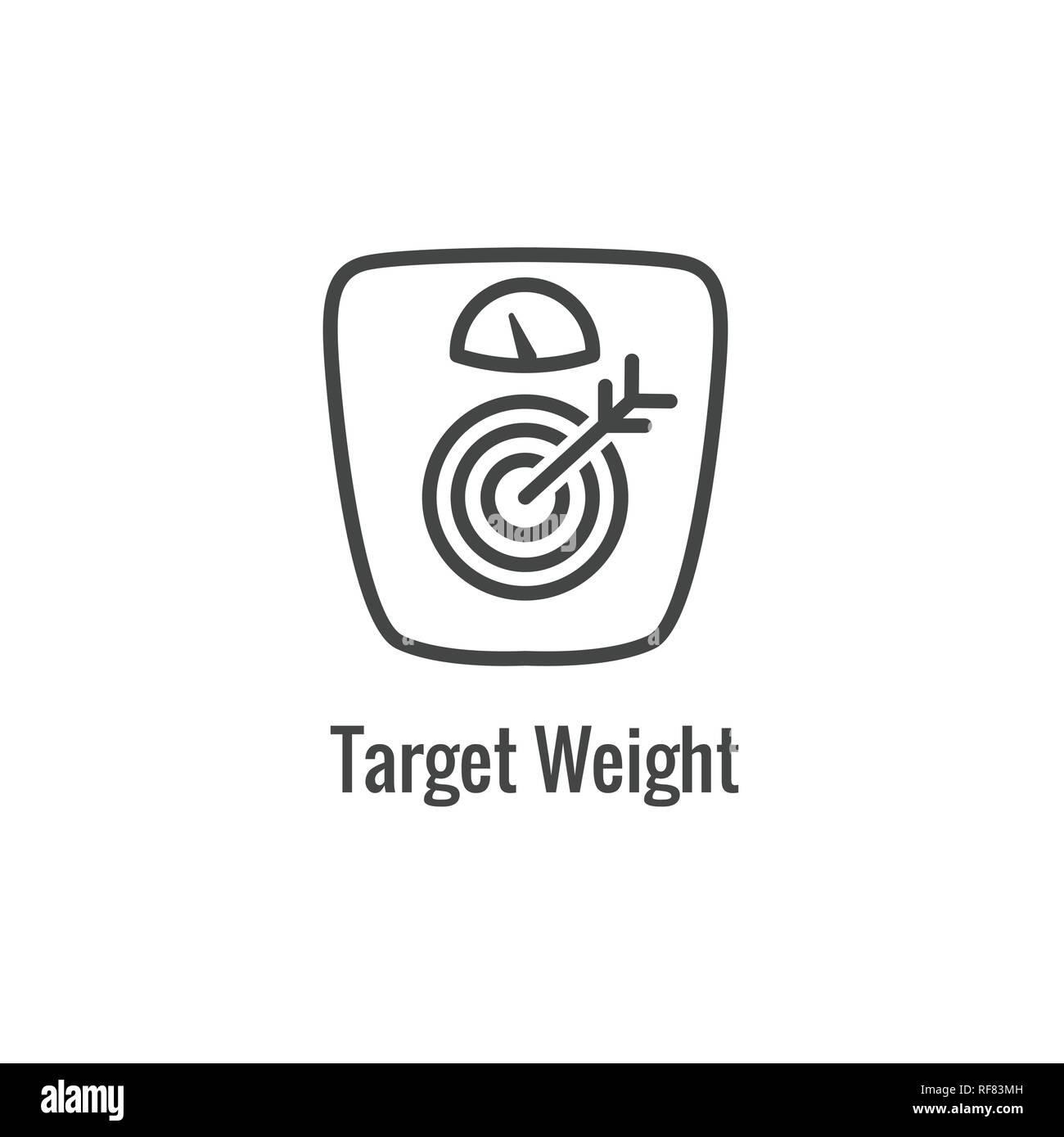 BMI/Body Mass Index Symbol w Bild porträtiert Gewicht Balance Stock Vektor