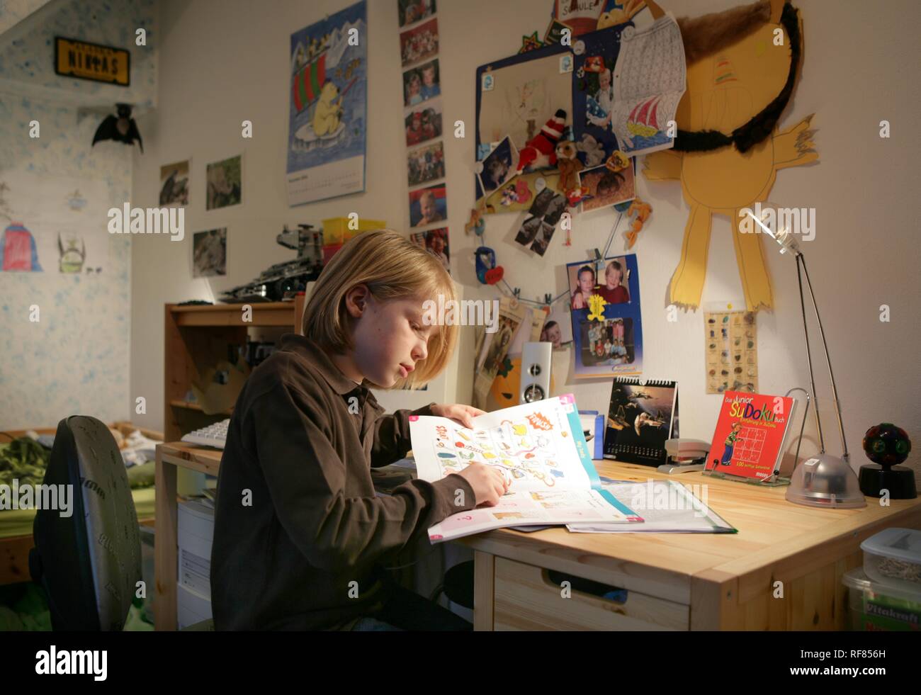 Deu Deutschland Junge Junge Student Ist Lernen Fur Schule Zu