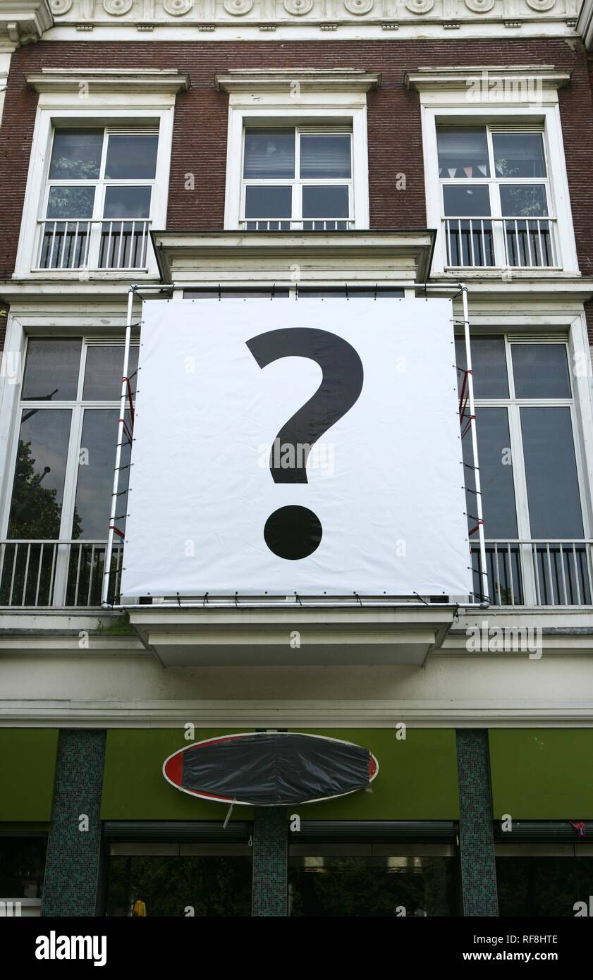 Renovierung eines Gebäudes auf dem Plein dessen zukünftige Besitzer Identität geheim gehalten wird, Den Haag, Niederlande, Europa Stockfoto