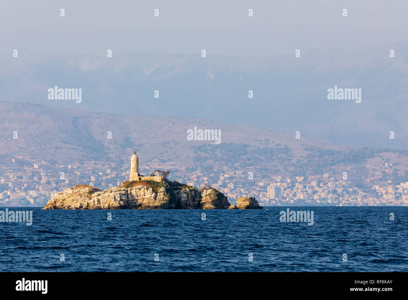 Griechenland, Insel, Peristeres, Leuchtturm, Spanien, Insel, Leuchtturm Stockfoto