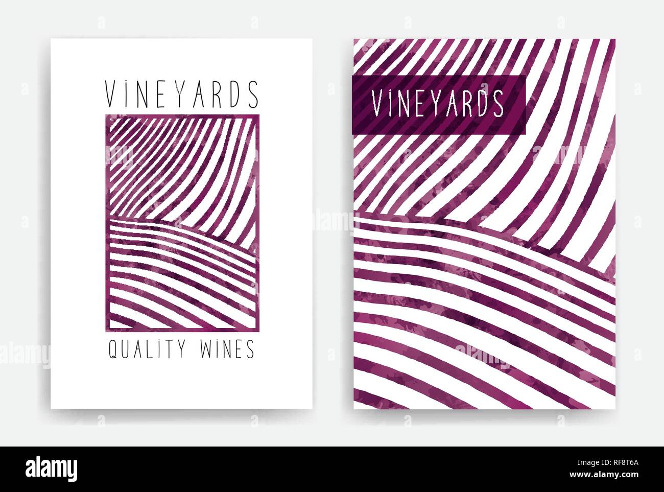 Vorlagen mit Wein Designs. Zeichnung der Zeilen von Weinbergen mit Wein Flecken. Broschüren, Plakate, Einladungskarten, Werbemittel, Banner, Menüs, Buch cov Stock Vektor Vorlagen mit Wein Designs. Zeichnung der Zeilen von Weinbergen mit Wein Flecken. Broschüren, Plakate, Einladungskarten, Werbemittel, Banner, Menüs, Buch cov Stock Vektor