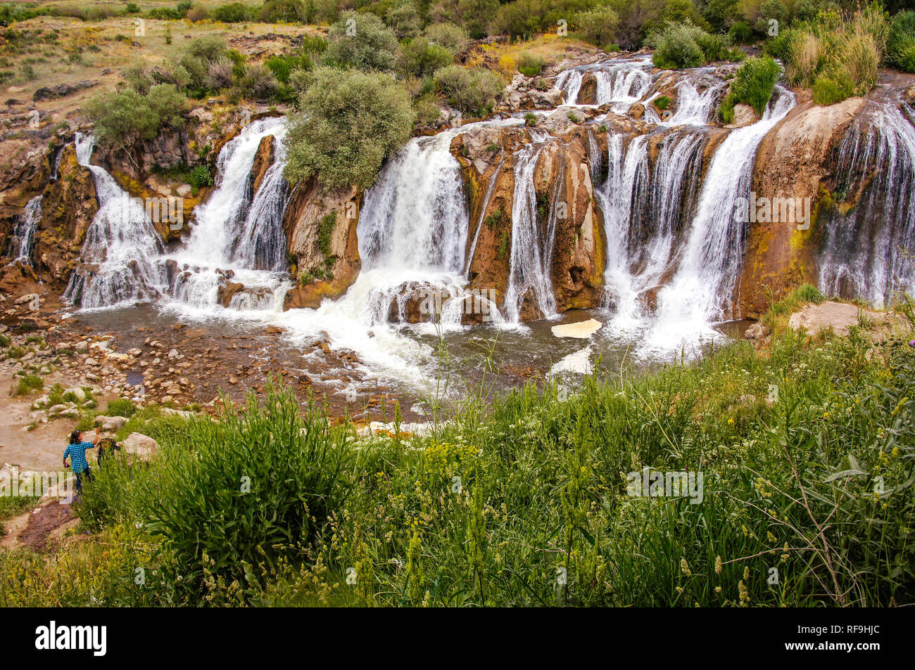 Muradiye Wasserfälle. Türkei Stockfoto
