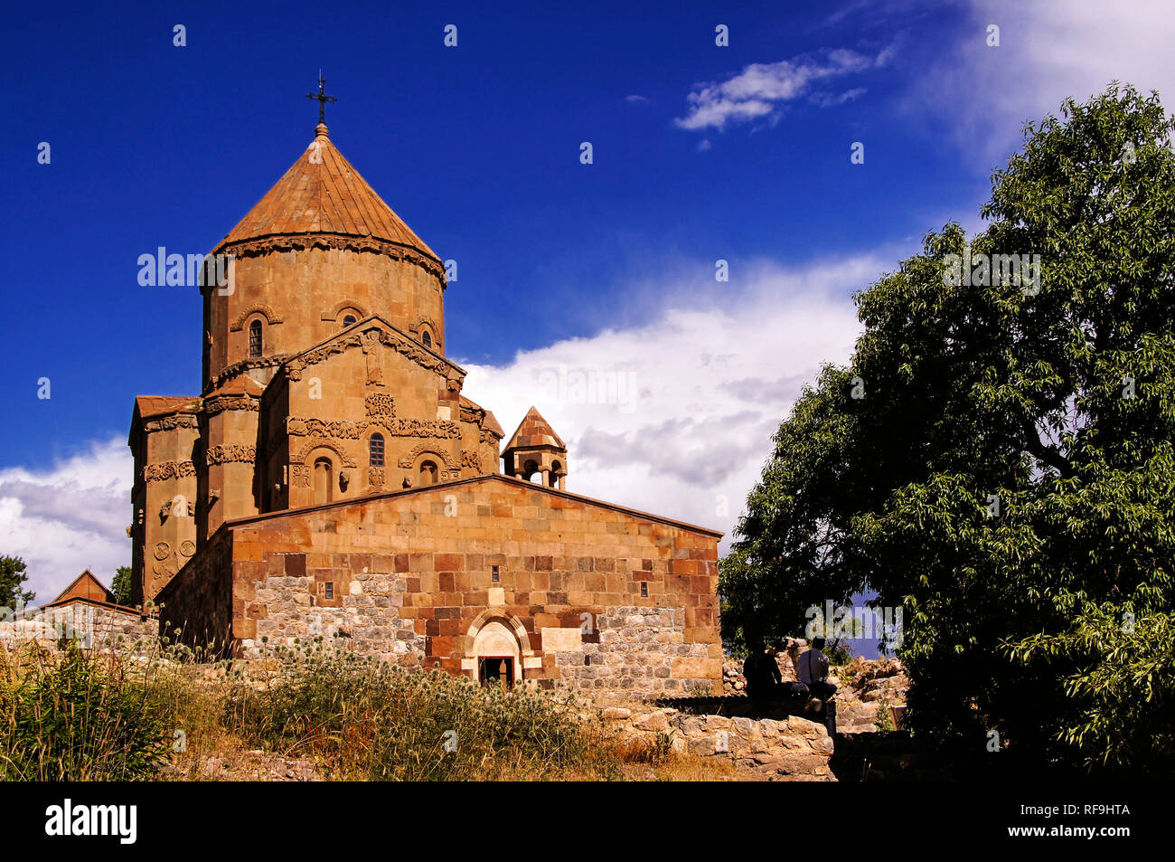 10. Jahrhundert armenisch-orthodoxe Kathedrale des Heiligen Kreuz auf der Insel Akdamar. See Van, Türkei Stockfoto