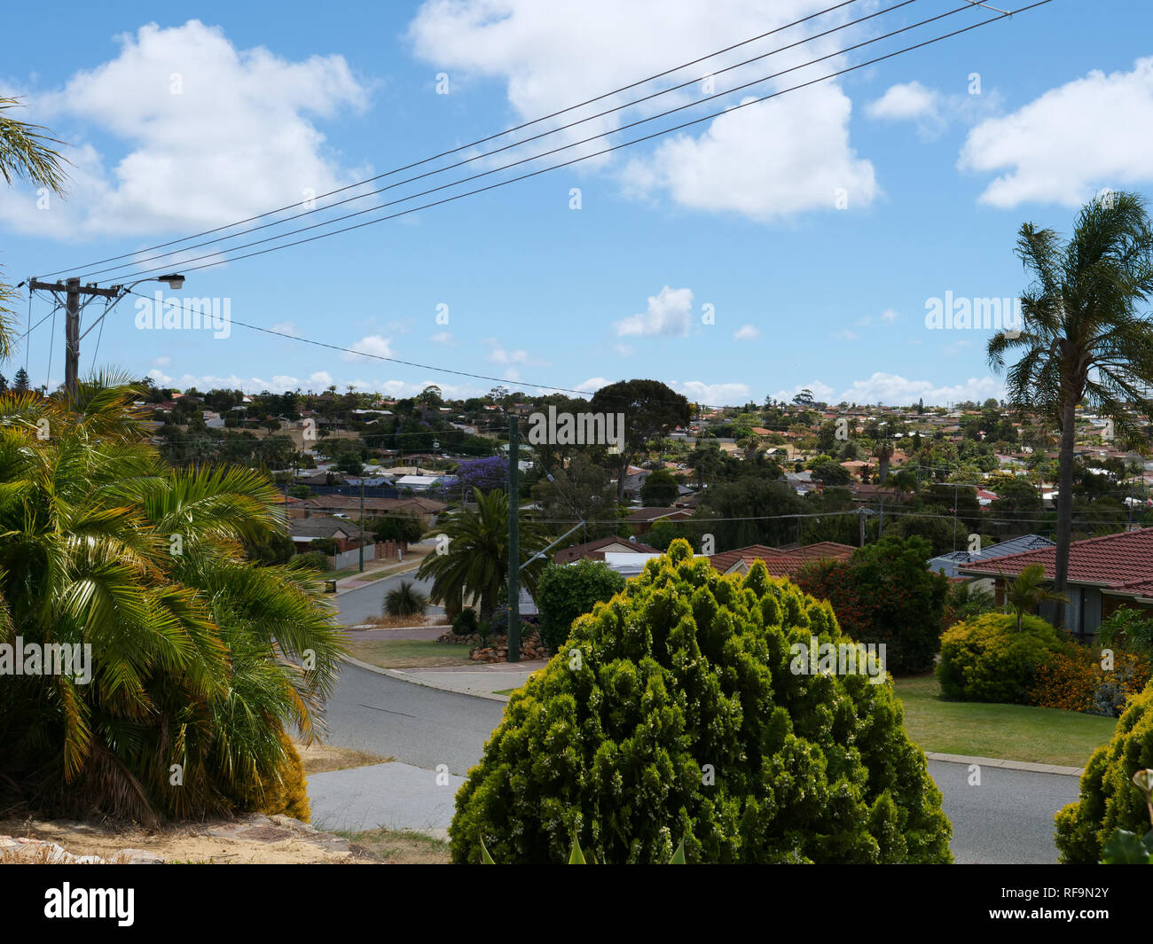 Blick auf die Western Australian Vorort von Beldon, nördlich von Perth. Stockfoto