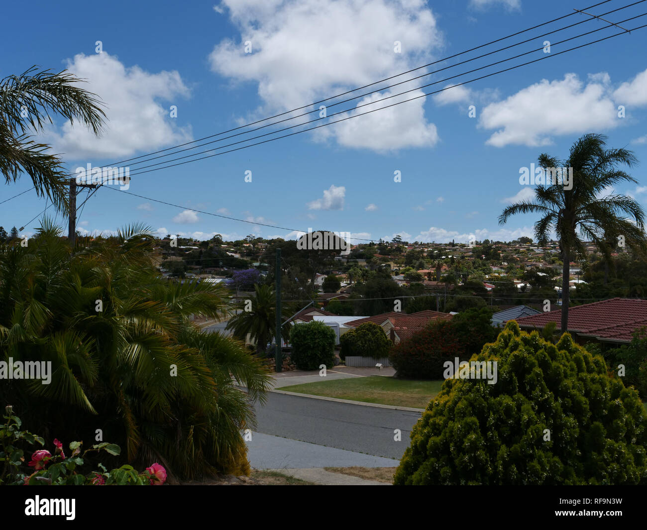 Blick auf die Western Australian Vorort von Beldon, nördlich von Perth. Stockfoto
