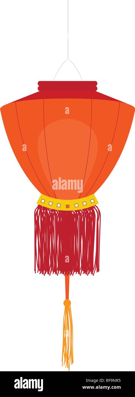 Isolierte chinesische Lampe Stock Vektor