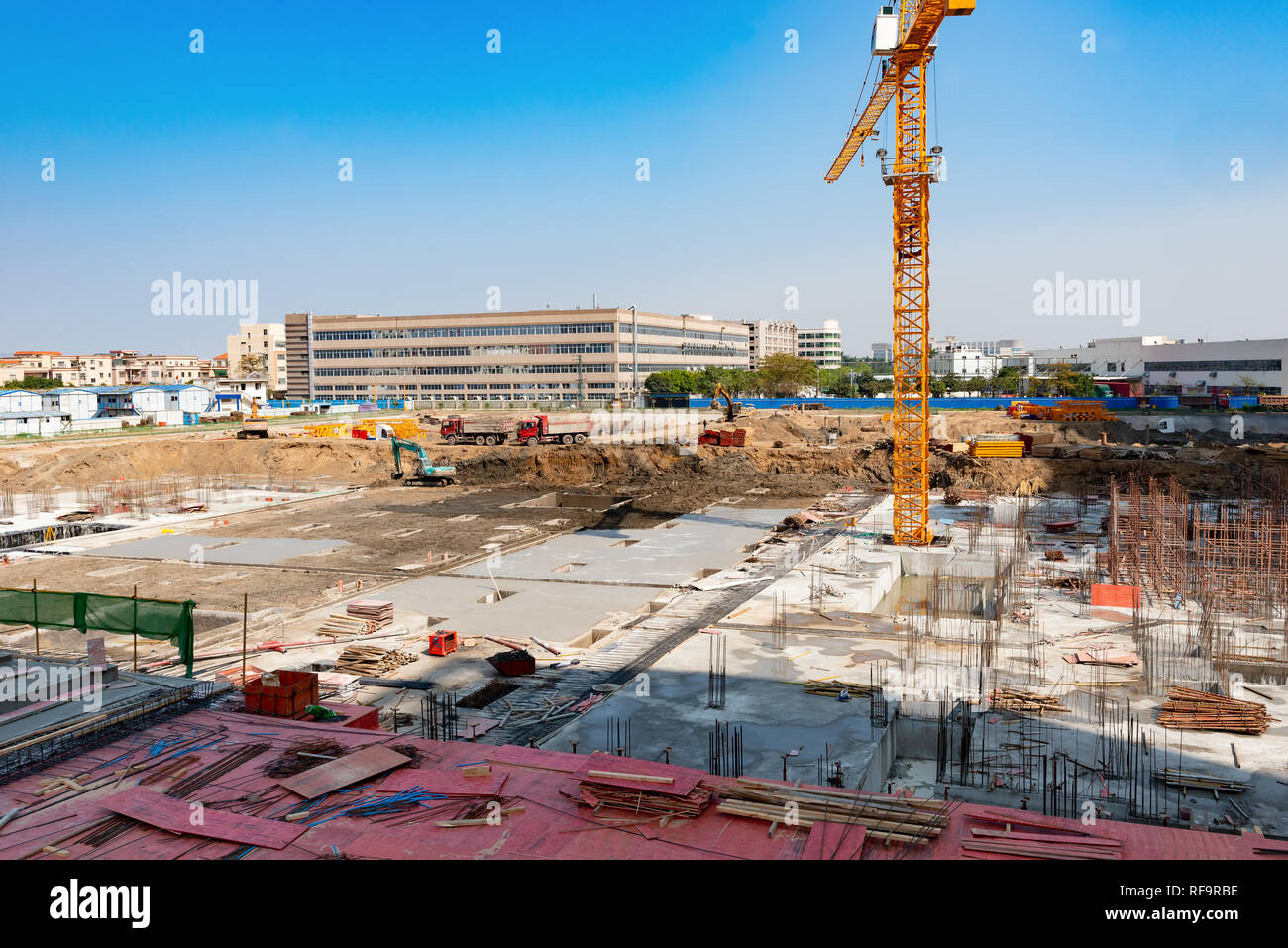 Baustelle tun Base funktioniert Stockfoto