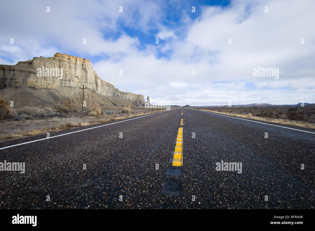 Southern Utah ist dünn besiedelt und der rangelands entlang der Autobahn für die atemberaubende Landschaft. Stockfoto