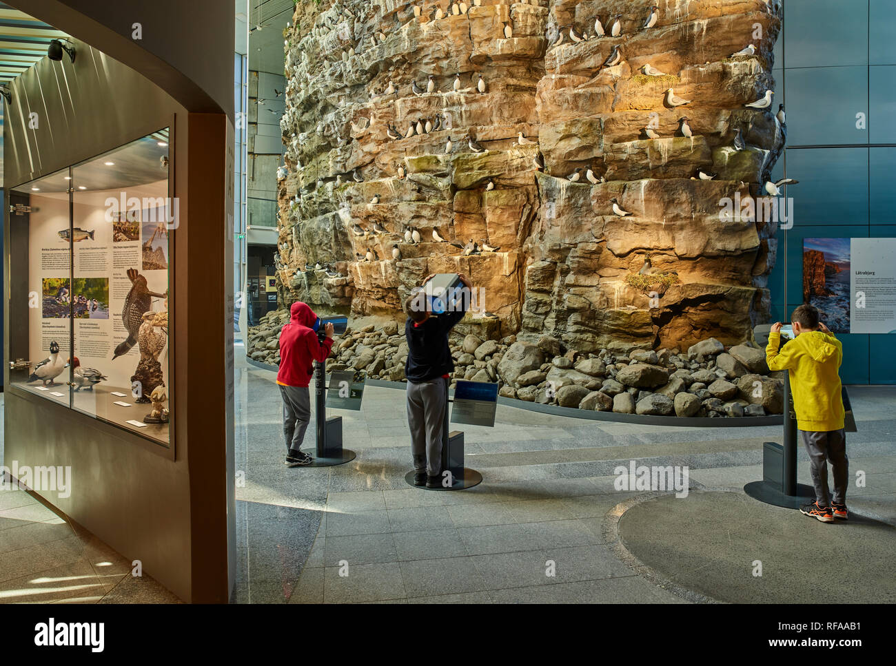 Perlan Museum (die Perle) Reykjavik, Island. Perlan Exponate der isländischen Natur im einzigartigen High-Tech-Möglichkeiten. Stockfoto