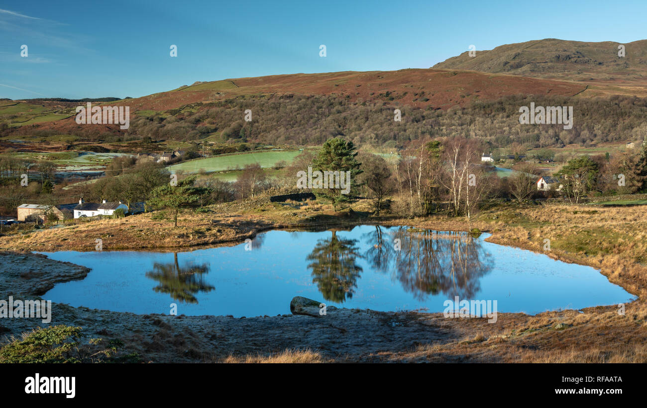 Kelly Halle Tarn, Cumbria Stockfoto