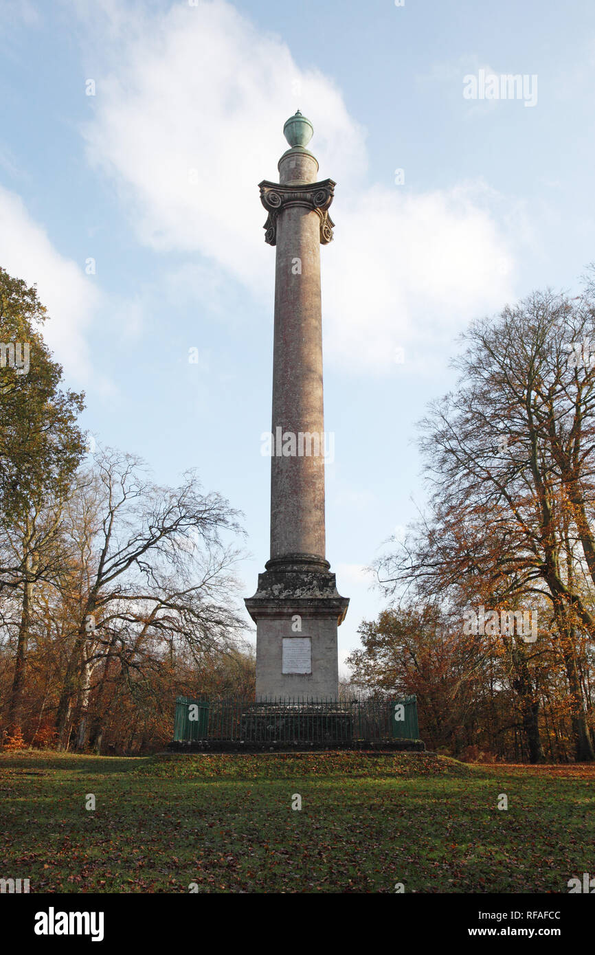 Denkmal für Georg III. Savernake Wald Wiltshire England Großbritannien Stockfoto