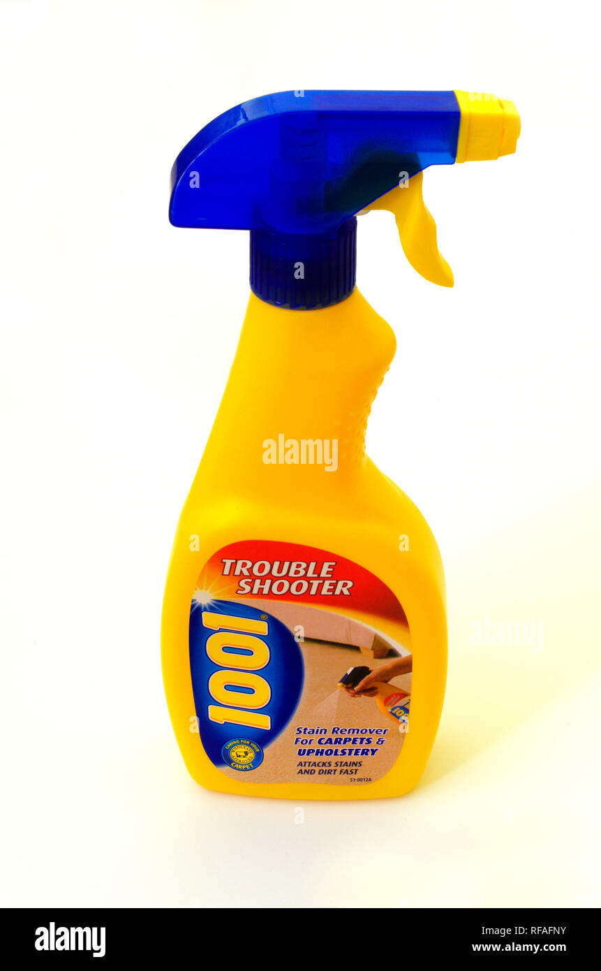 1001 Trouble Shooter Fleckenentferner Cleaner für die Reinigung von Teppichen und Polstern Stockfoto