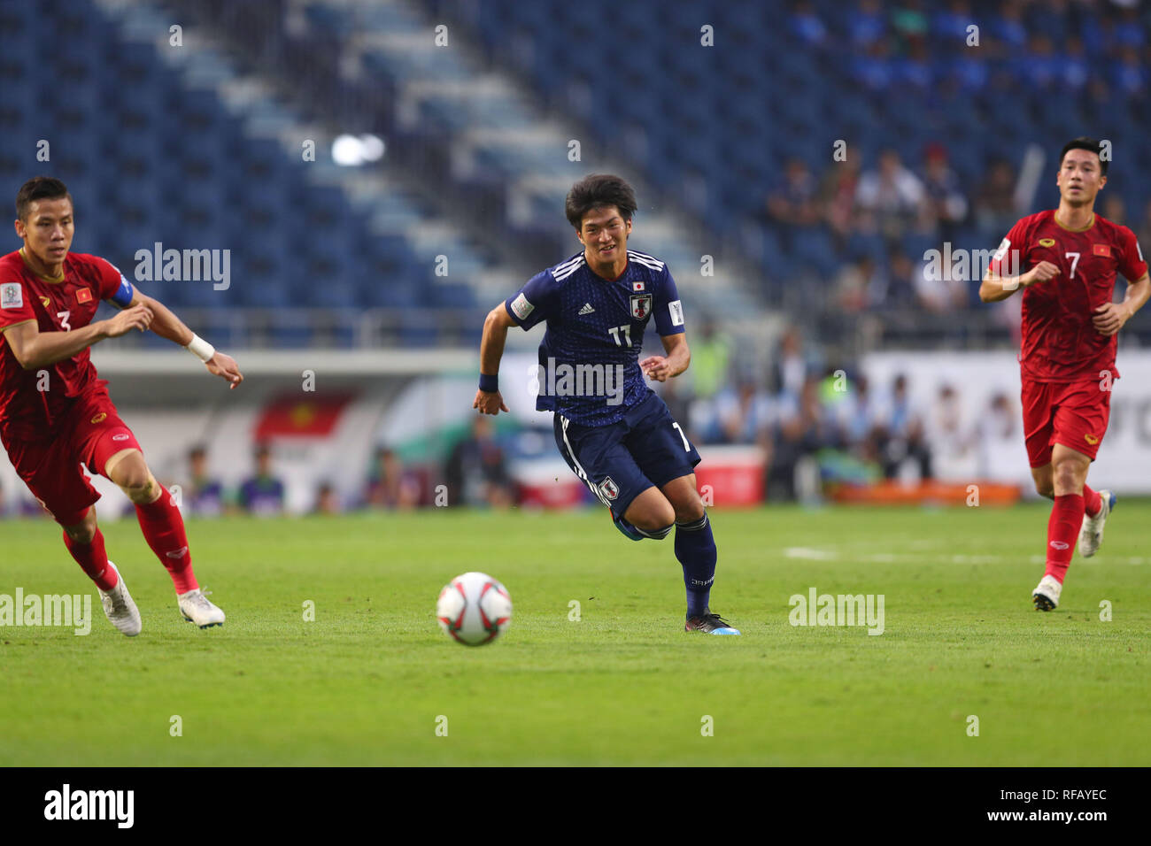 Dubai, VAE. 24 Jan, 2019. Koya Kitagawa (JPN) Fußball: AFC Asian Cup VAE 2019 Match zwischen Vietnam 0-1 Japan im Al Maktoum Stadion in Dubai, VAE. Quelle: LBA/Alamy leben Nachrichten Stockfoto