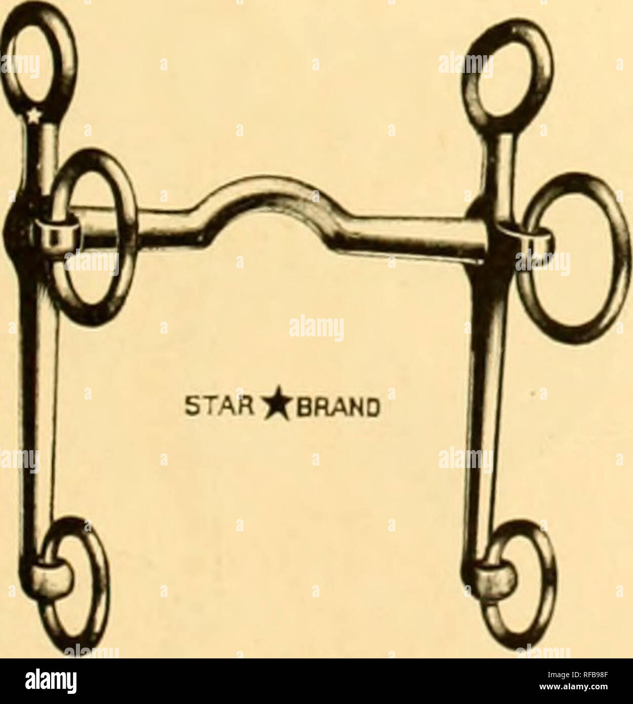 . Katalog Nr. 36: sattlerei Zubehör. Harpham Brüder Unternehmen; Pferde; Western Sättel - Nebraska; Western Reiten - Ausrüstungen und Zubehör. 779 - 679 Nr. 779 - WEYMOUTH (Tom Bass Pat-tern), 5 Maul, 12/16 "Heft, 7^:, "solide Wangen, Star Stahl Silber. Jeder (auch auf spezielle Bestellung mit iVz "Mund eingerichtet.) Nr. 679 - WEYMOUTH (Tom Bass Pat-tern), 5 Maul, 12/16 "Heft, 7 V2 "Solide Wangen, Vernickelt, erste Qualität. Jede 3236 Nr. 3336-I' OLO WEYMOUTH, 5" Öffnung, 9/16" Heft, 4 I 2 "Sliding Wangen, die Innenseite der Wangen. Star Stahl Silber. Bach ( Stockfoto