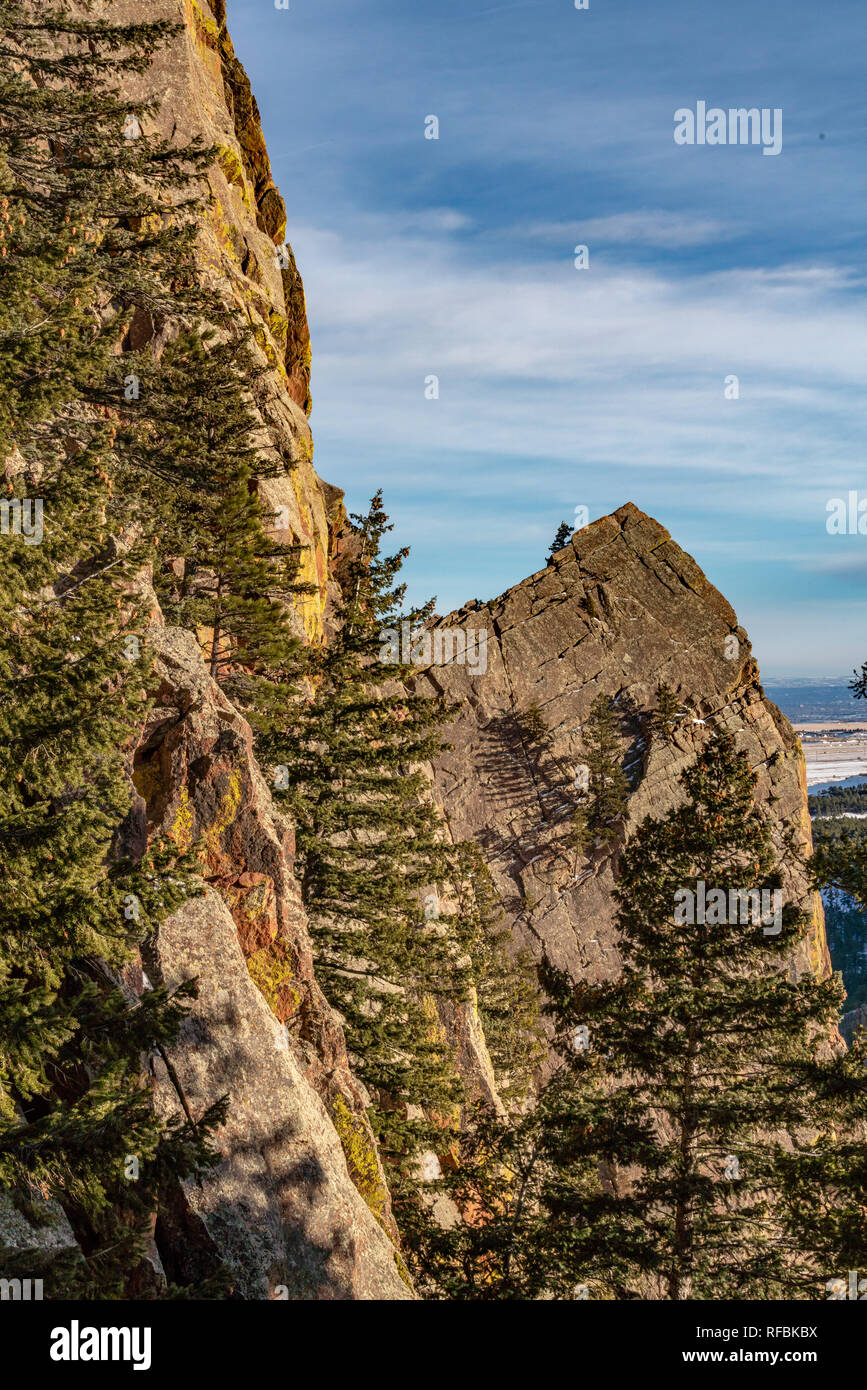 Sonnenuntergang im Eldorado Canyon State Park Stockfoto