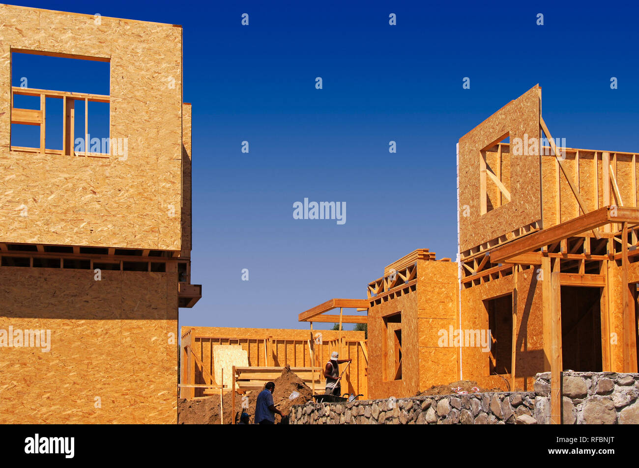 Häuser im Bau aglomerated Holz in Tekirdag. Türkei Stockfoto