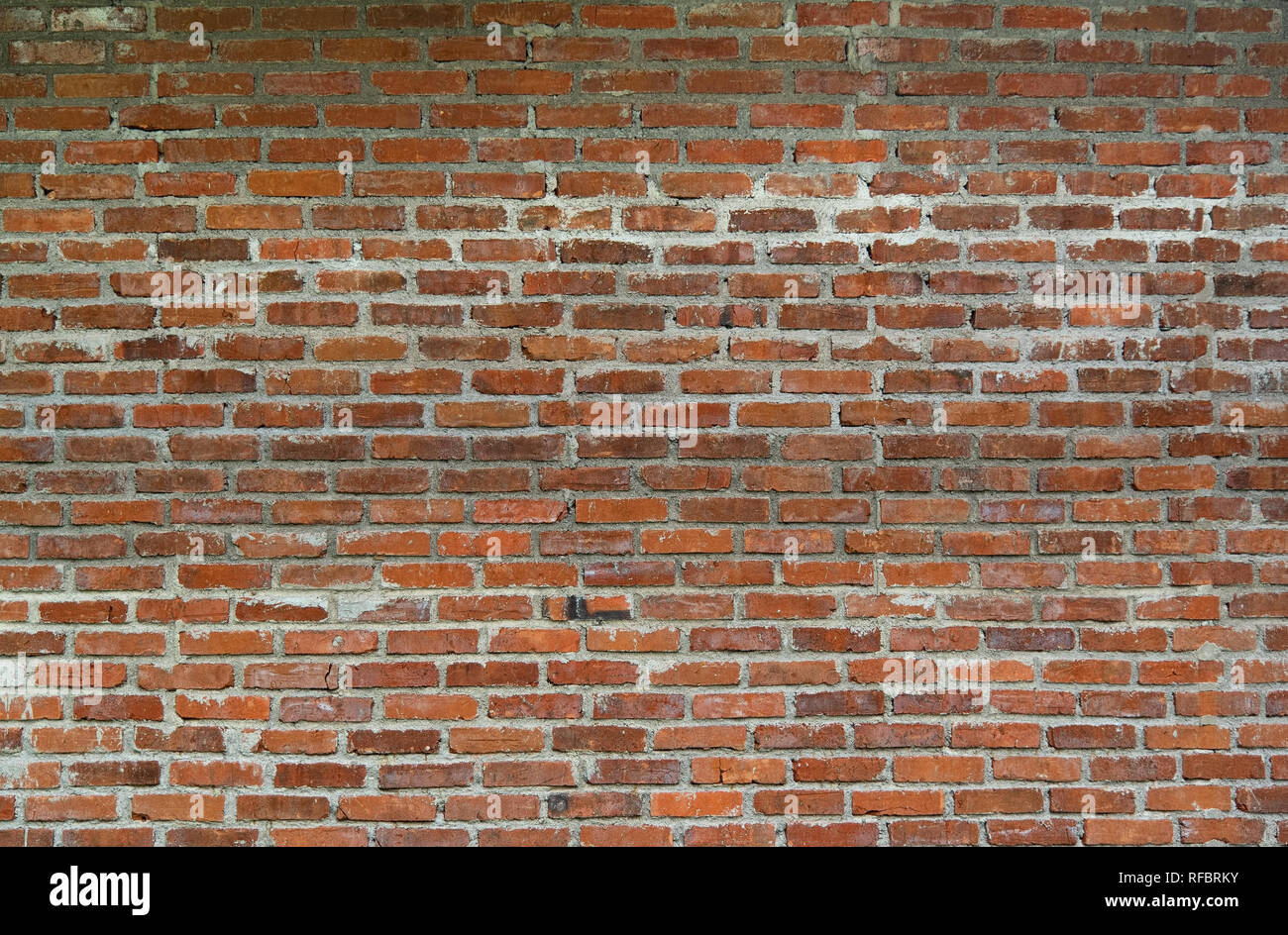 Old Red Brick Wall Hintergrund Textur Stockfoto