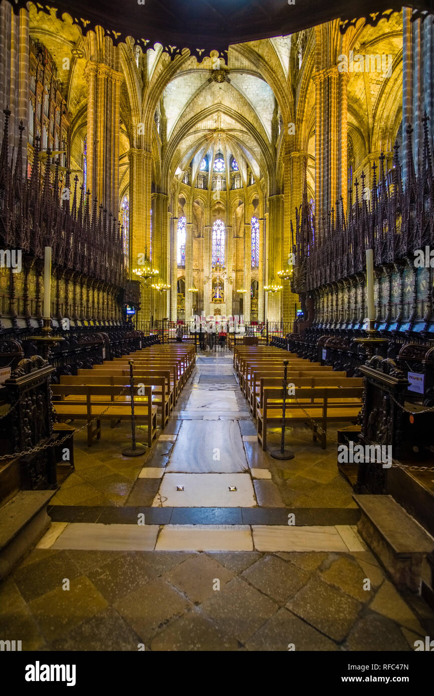 In La Catedral de la Santa Creu i Santa Eulalia (Kathedrale von Barcelona) Stockfoto