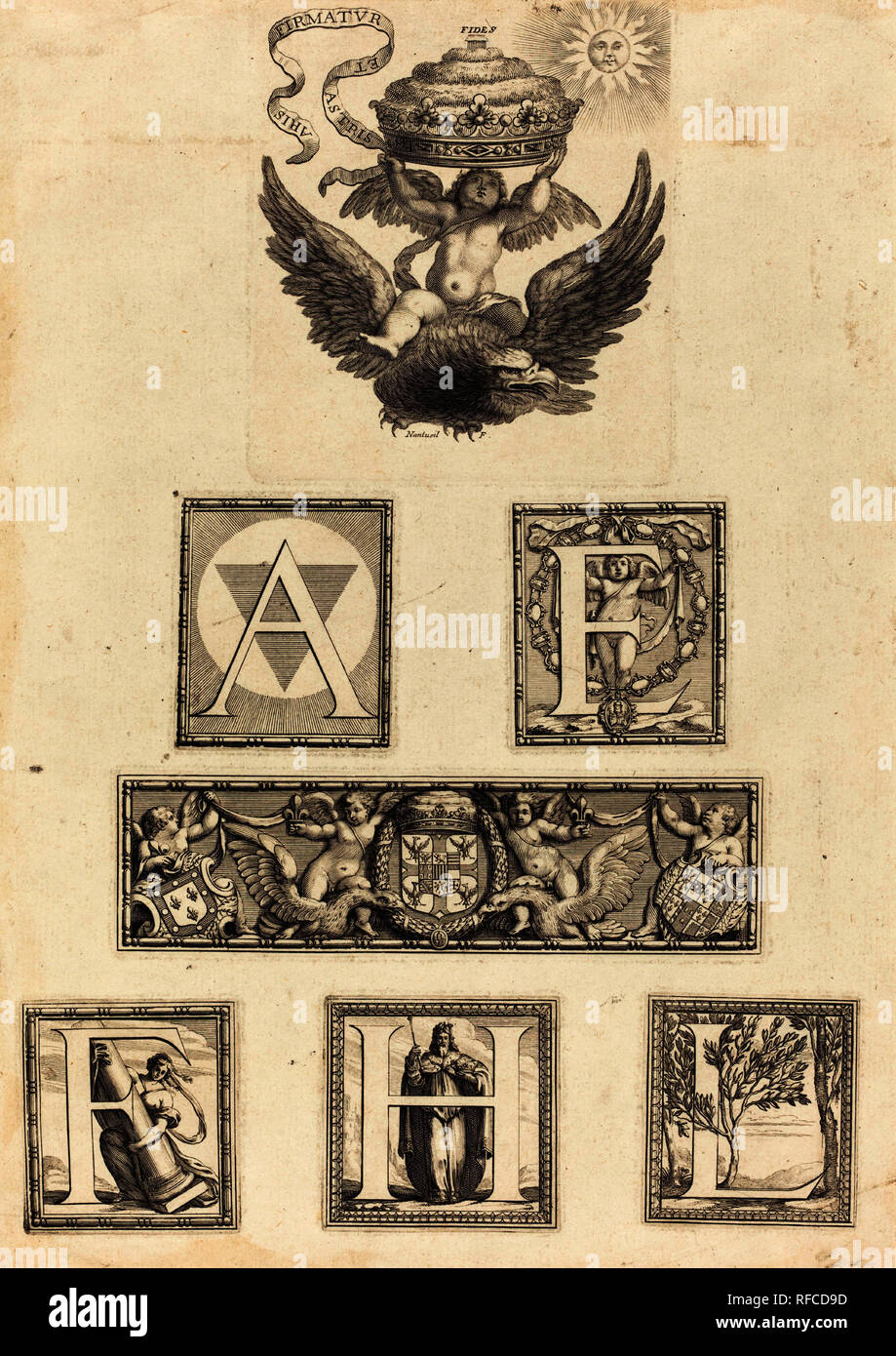 Anhänger. Medium: Gravur. Museum: Nationalgalerie, Washington DC. Autor: Robert Nanteuil. Stockfoto