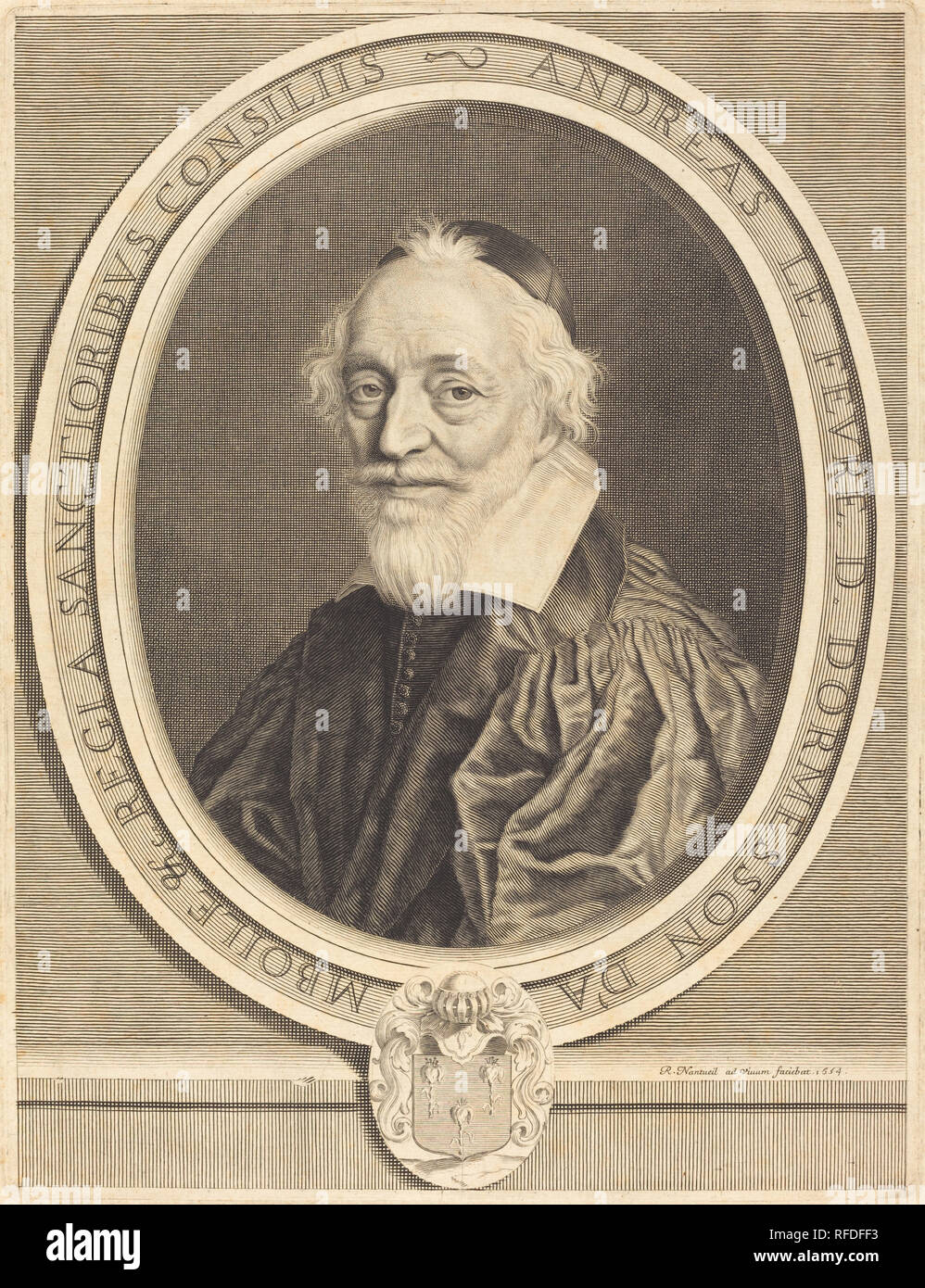 Andre Le Fevre d'Ormesson. Medium: Gravur. Museum: Nationalgalerie, Washington DC. Autor: Robert Nanteuil. Stockfoto