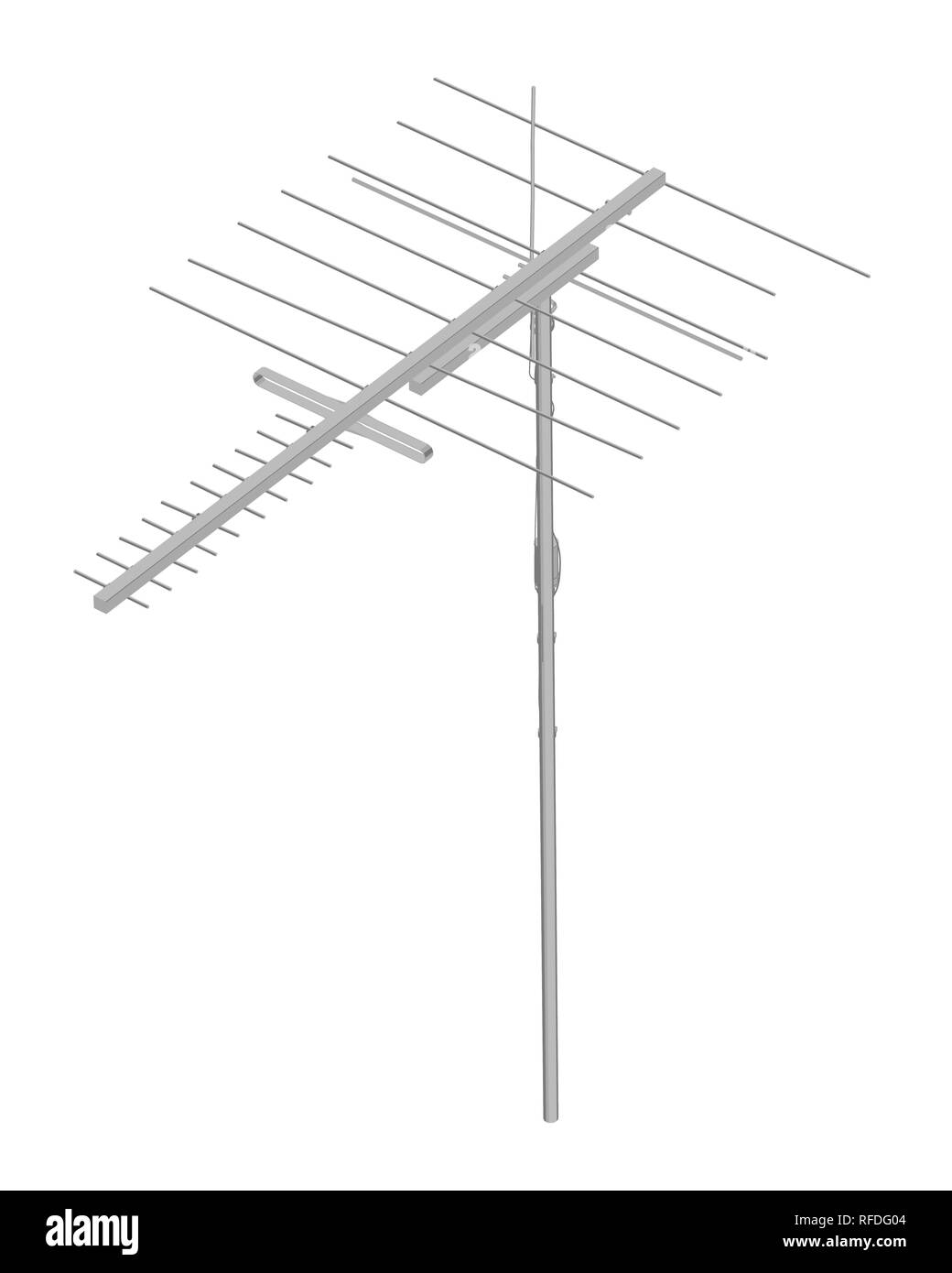 Detaillierte Antenne auf einem weißen Hintergrund. Vector Illustration. Stock Vektor