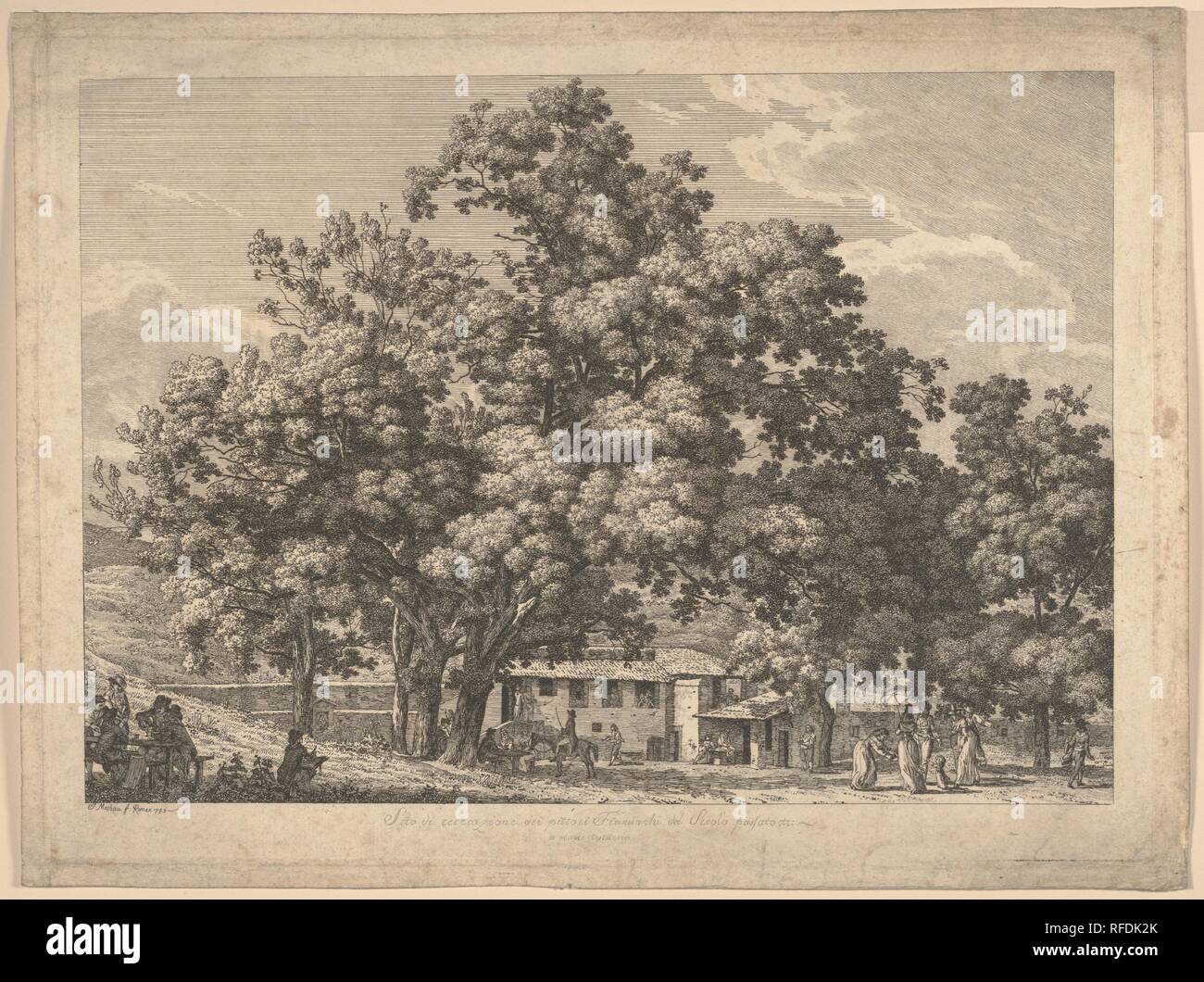 Eine Taverne am Monte Testaccio. Artist: Jakob Wilhelm Mechau (Deutsch, Leipzig 1745-1808 Dresden). Datum: 1793. Museum: Metropolitan Museum of Art, New York, USA. Stockfoto