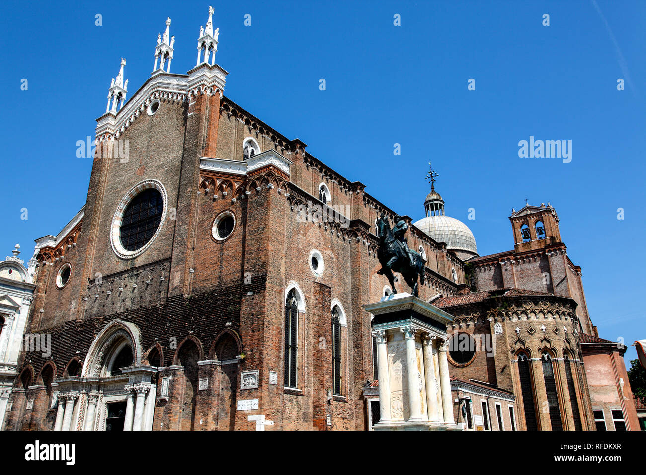 Die Kirche der Heiligen Johannes und Paul (Basilika dei Santi Giovanni e Paolo in Venedig. Stockfoto