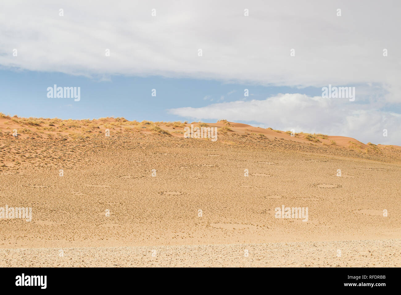 Die jenseitigen Dünen und Wüste Landschaften Namib-Naukluft-Nationalpark machen einen schönen Tagesausflug von Sesriem Camp am Rande der Namib Stockfoto