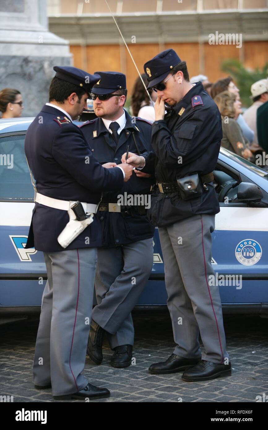 ITA, Italien, Rom: Polizia Municipale, Polizisten. | Stockfoto