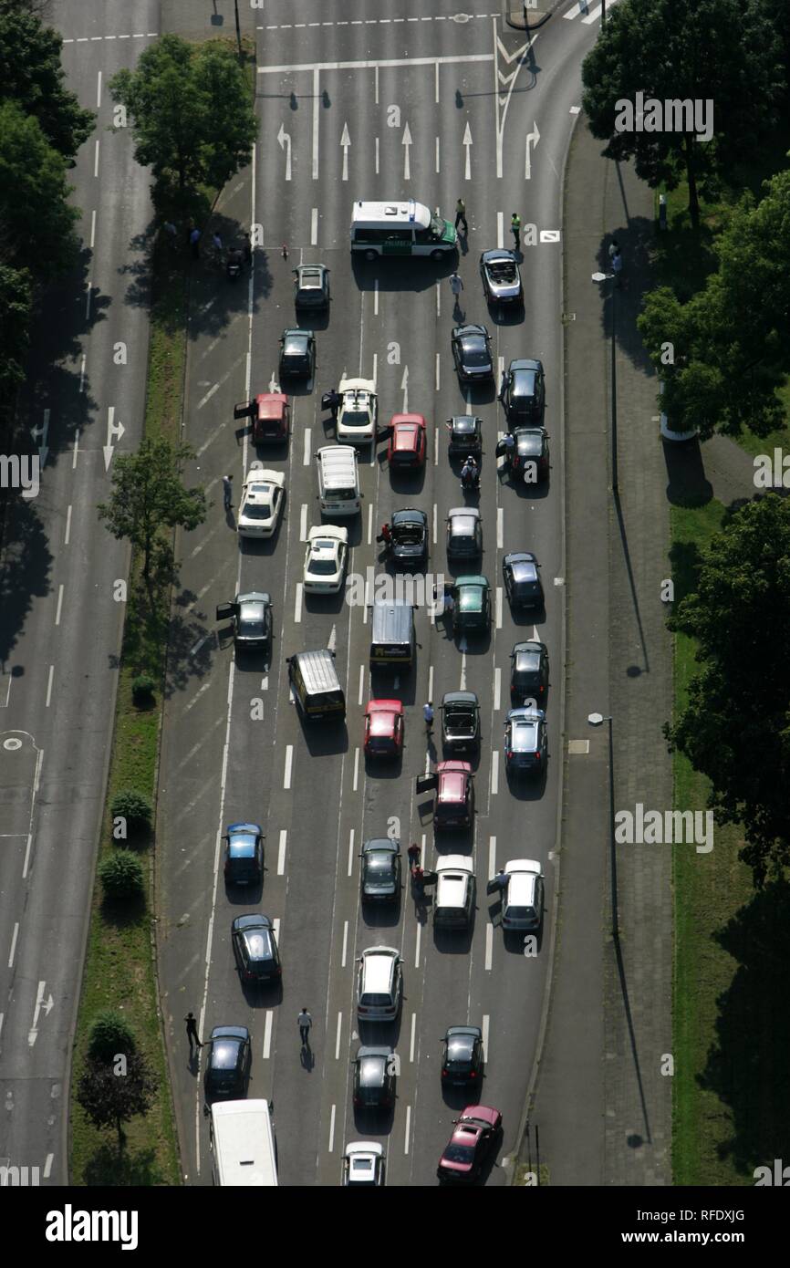 DEU, Deutschland, Köln: vollständige Sperrung einer Straße bei einem Staatsbesuch eines ausländischen Gast. | Stockfoto